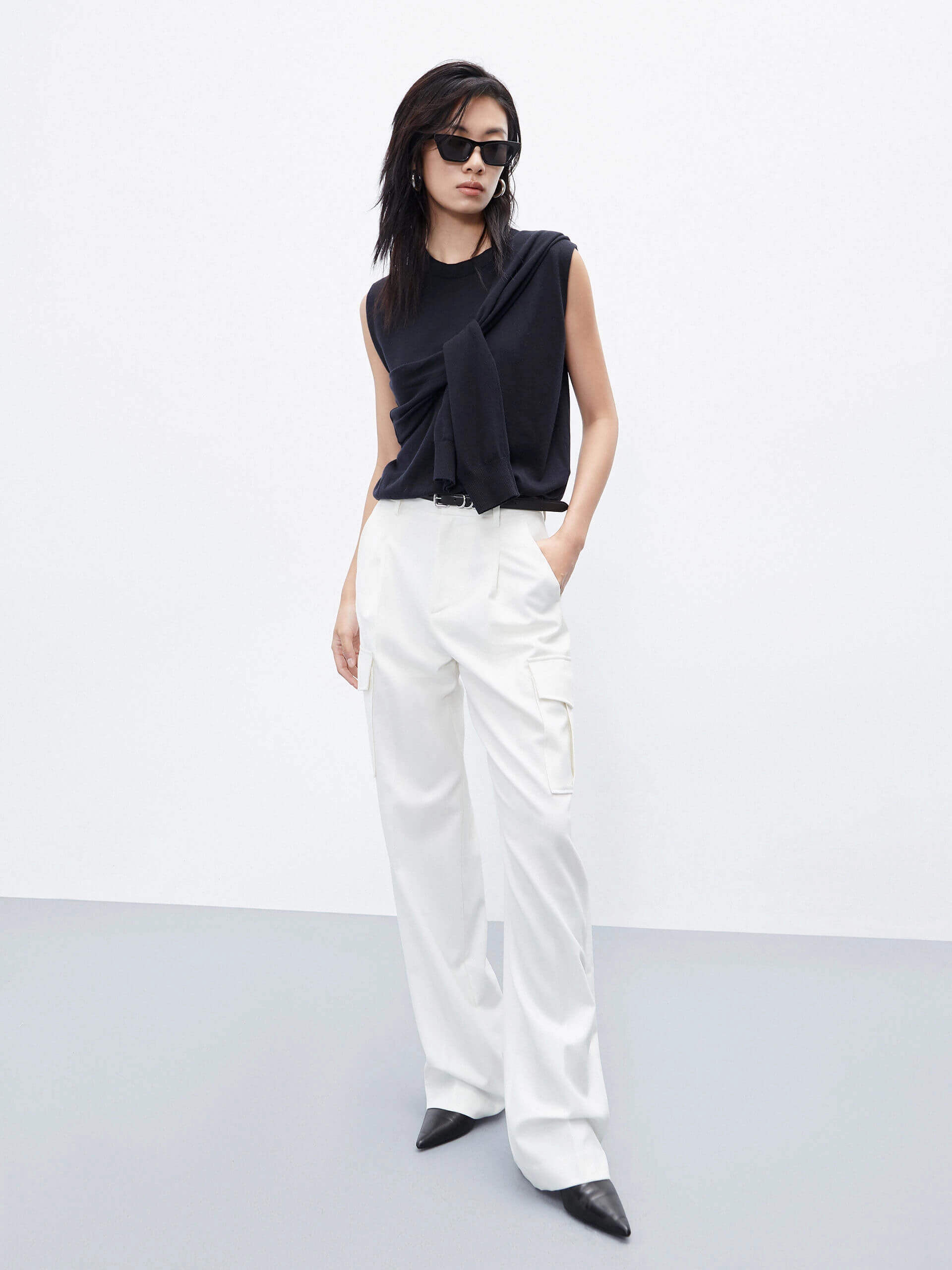 Anti Pilling Fabric Wool Sleeveless Top