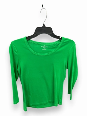 Flattering Drape Top 3/4 Sleeve By Talbots In Green, Size: L