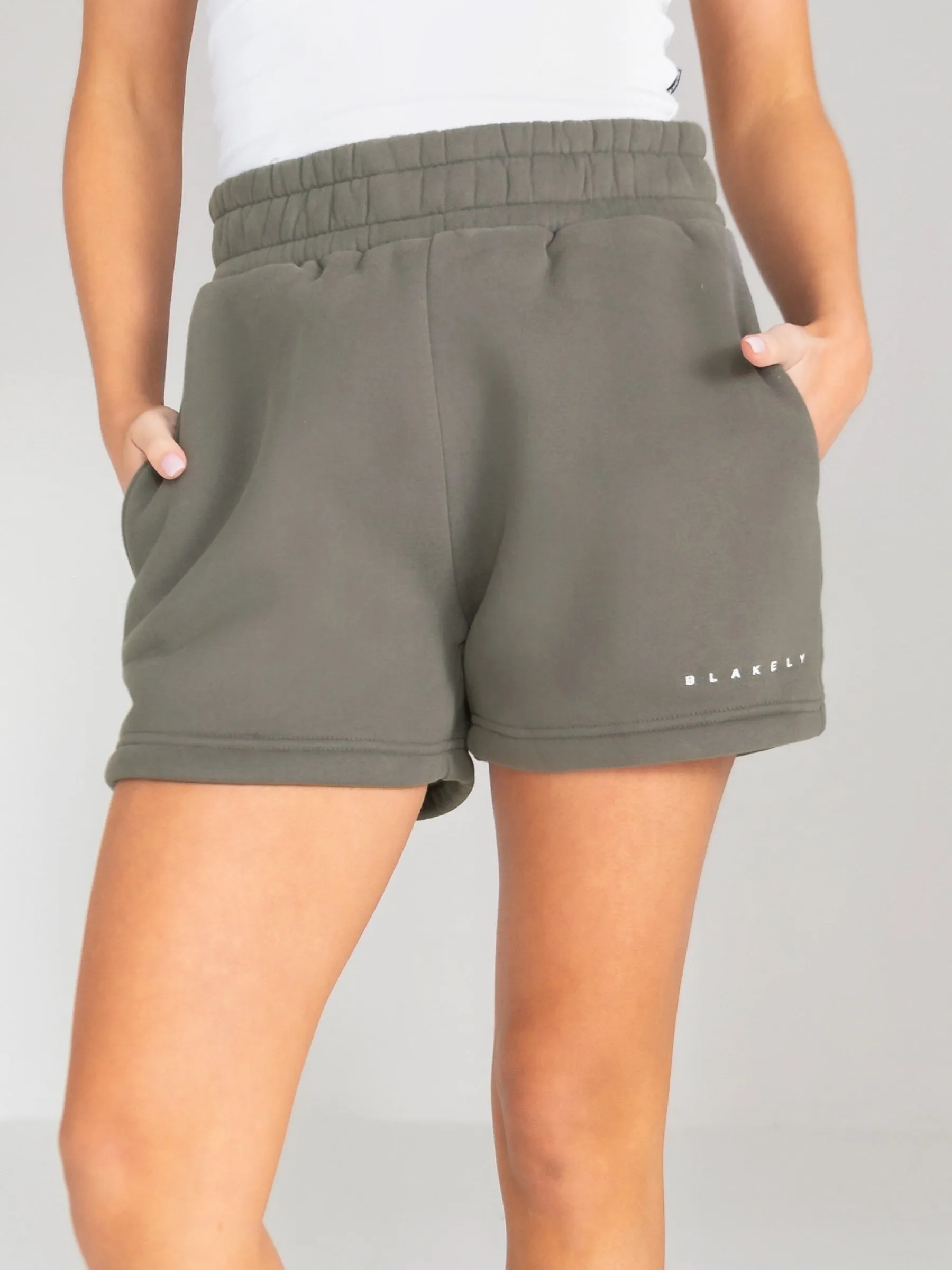 Isabel Jogger Shorts - Safari Green Flexible Mobility