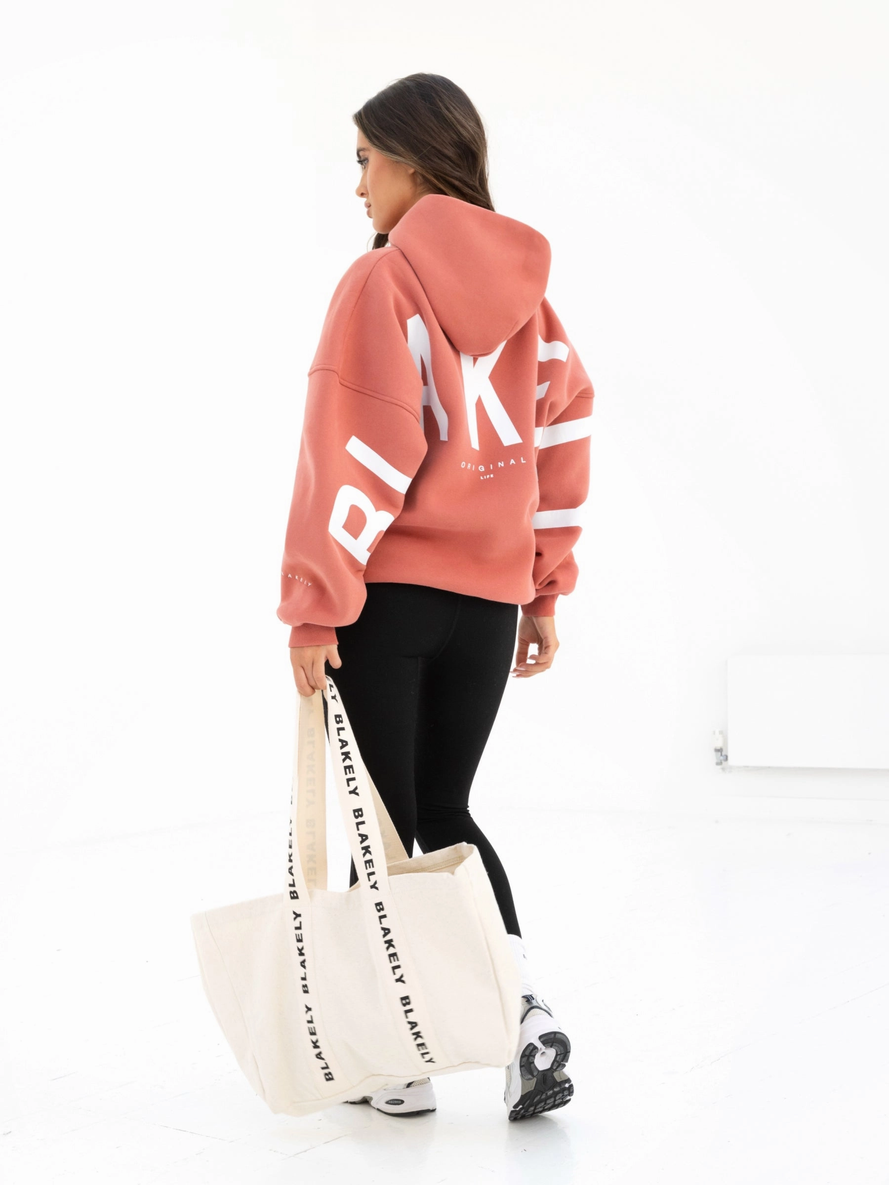 Quick Access Relaxed Fit Design Isabel Oversized Hoodie - Burnt Coral