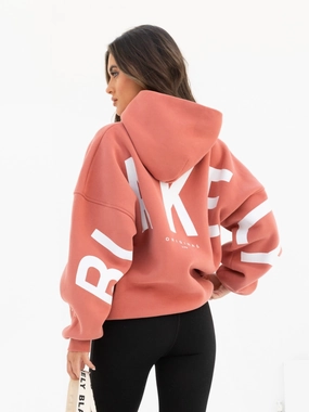 Isabel Oversized Hoodie - Burnt Coral Low Profile Hood Cozy Vibes
