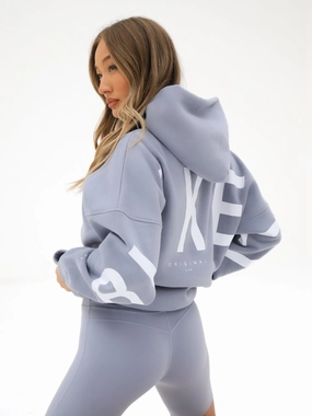 Isabel Oversized Hoodie - Pale Lilac Ribbed Cuffs