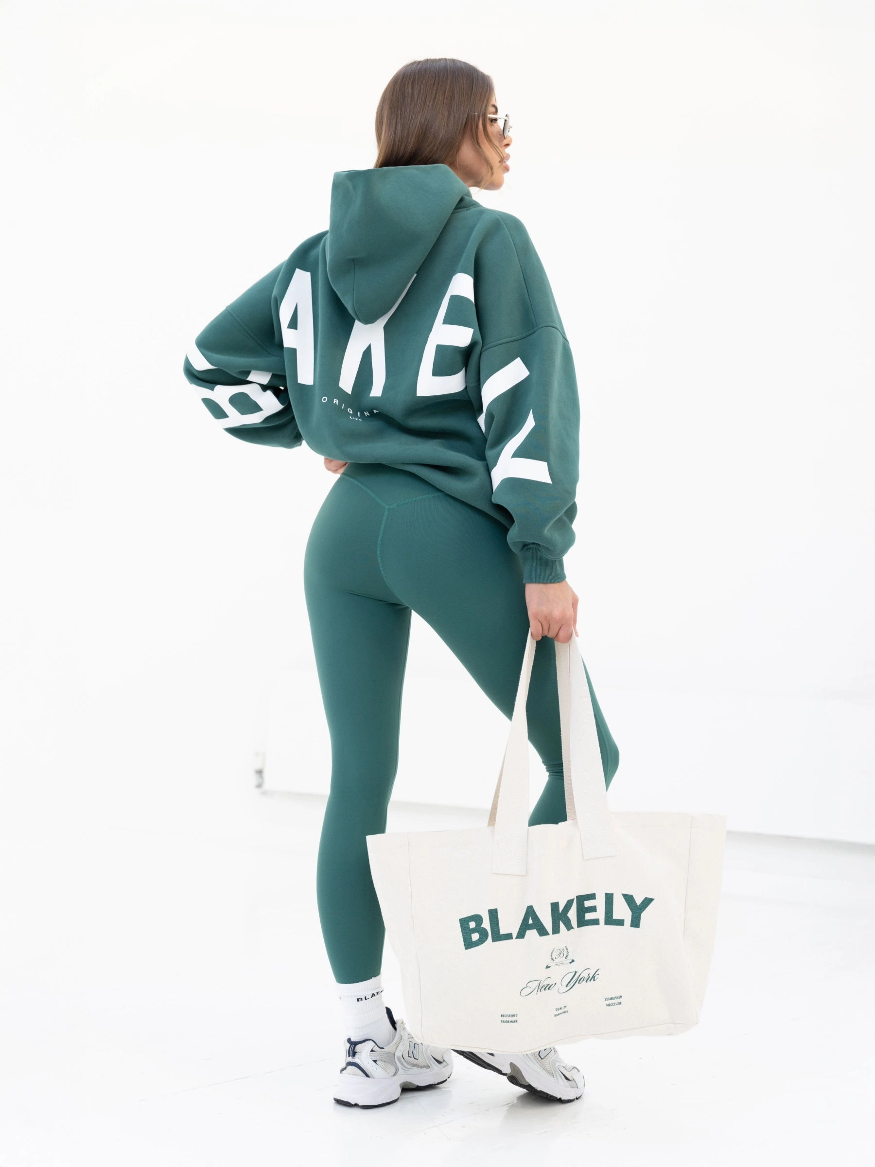autumn clothing Eid wear Isabel Oversized Hoodie - Pine Green