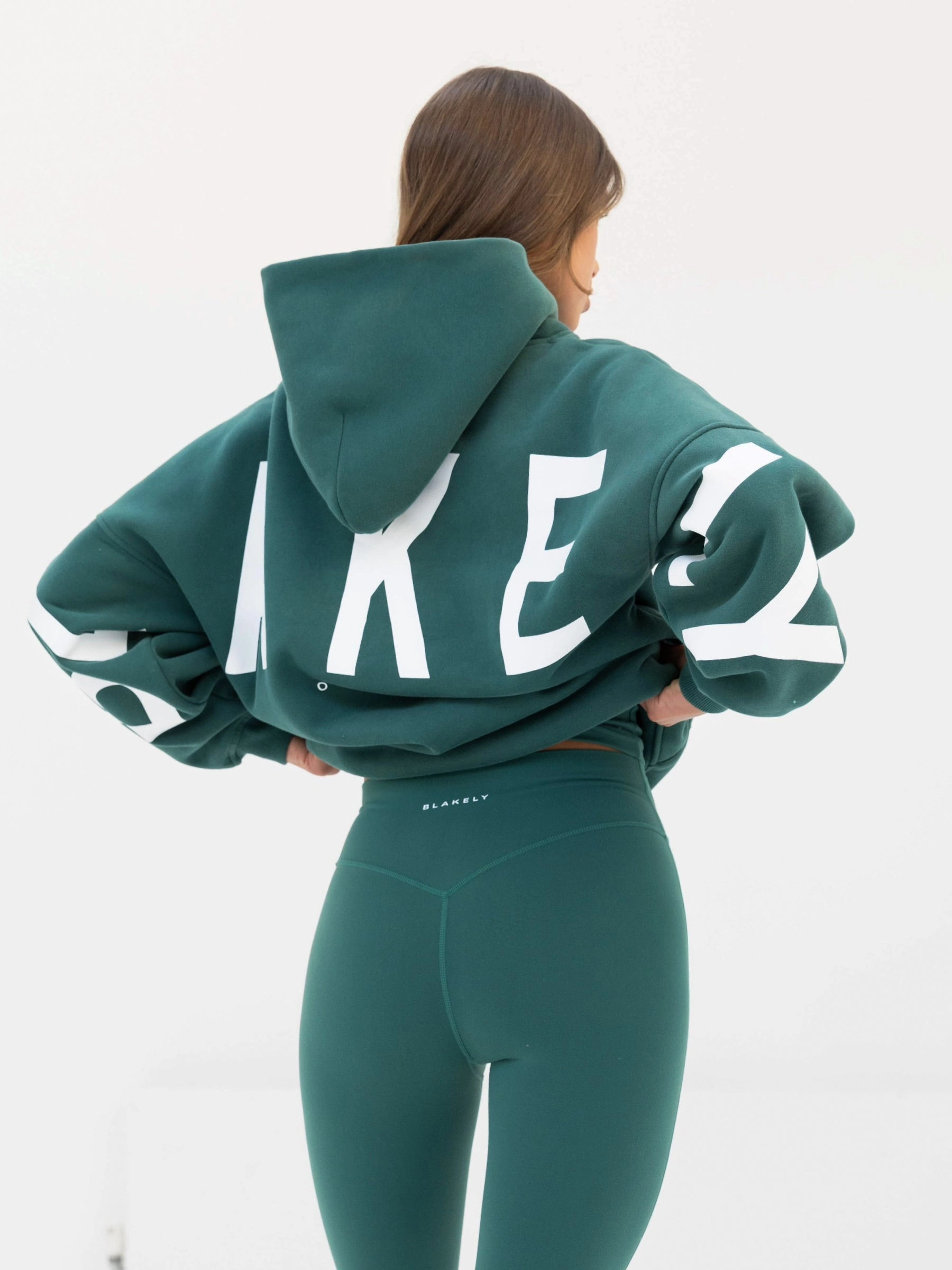 Isabel Oversized Hoodie - Pine Green Double Layer Hood