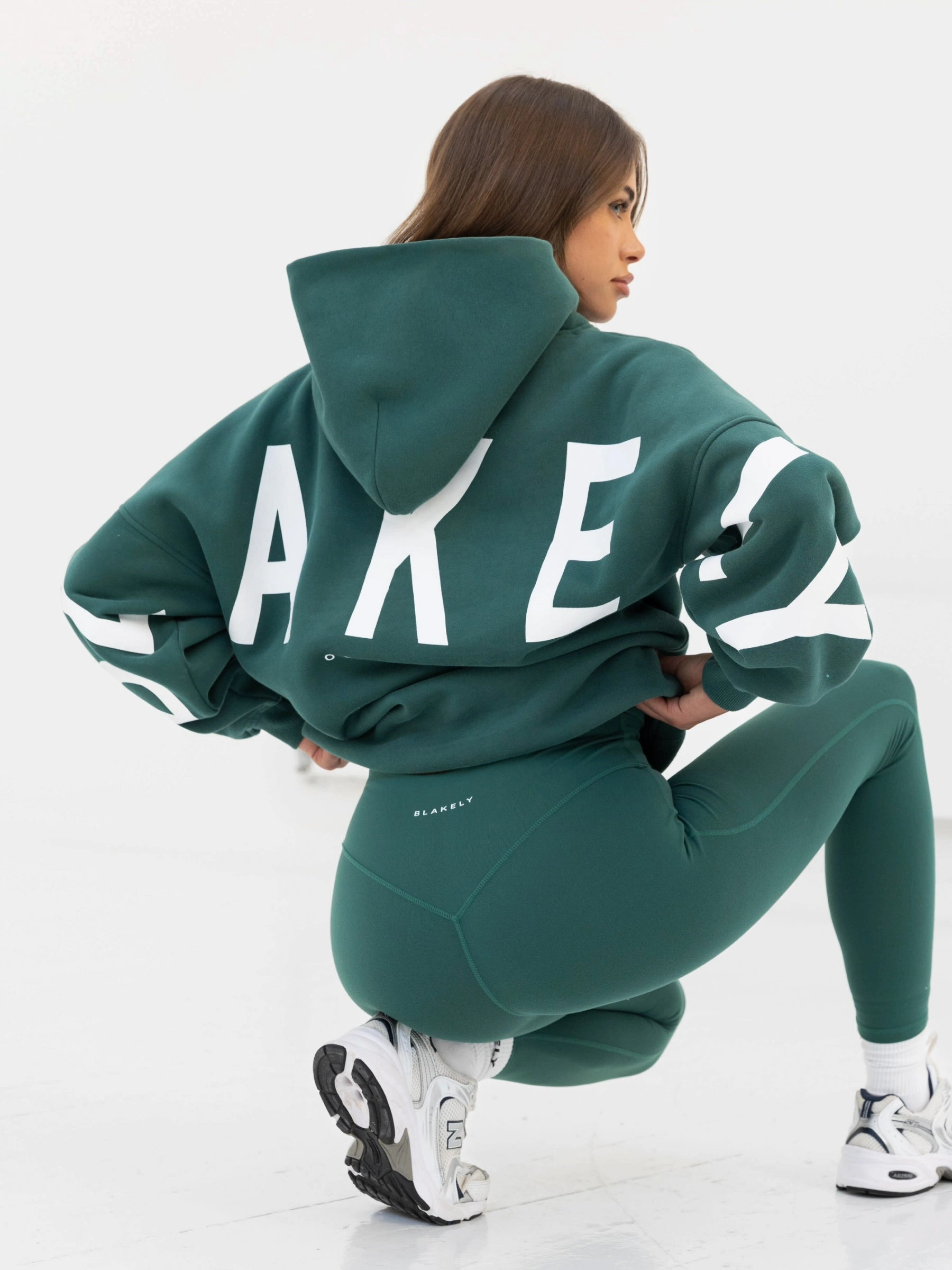 Adjustable Fit Isabel Oversized Hoodie - Pine Green