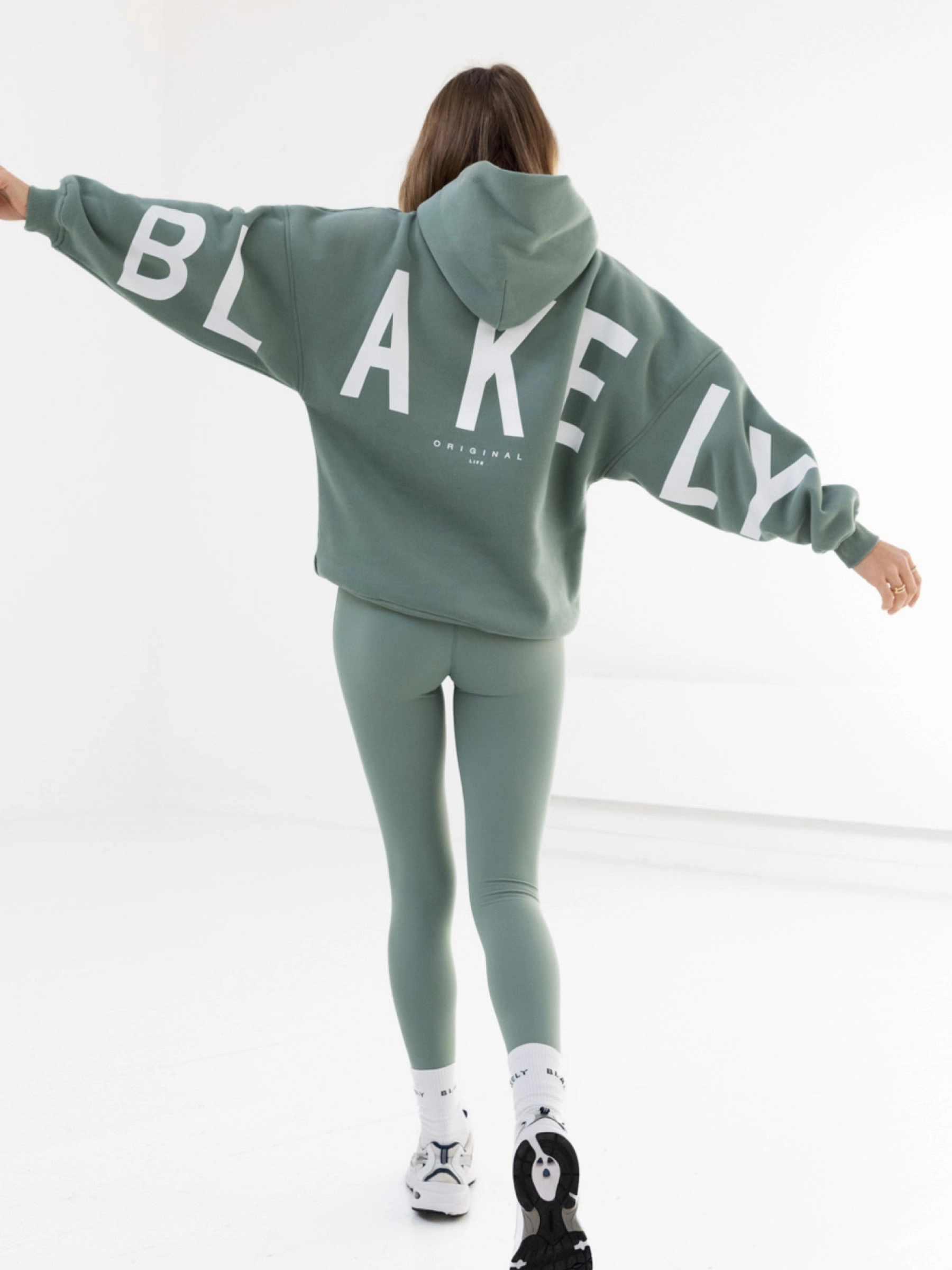 Bright Colors Isabel Oversized Hoodie - Sage Green