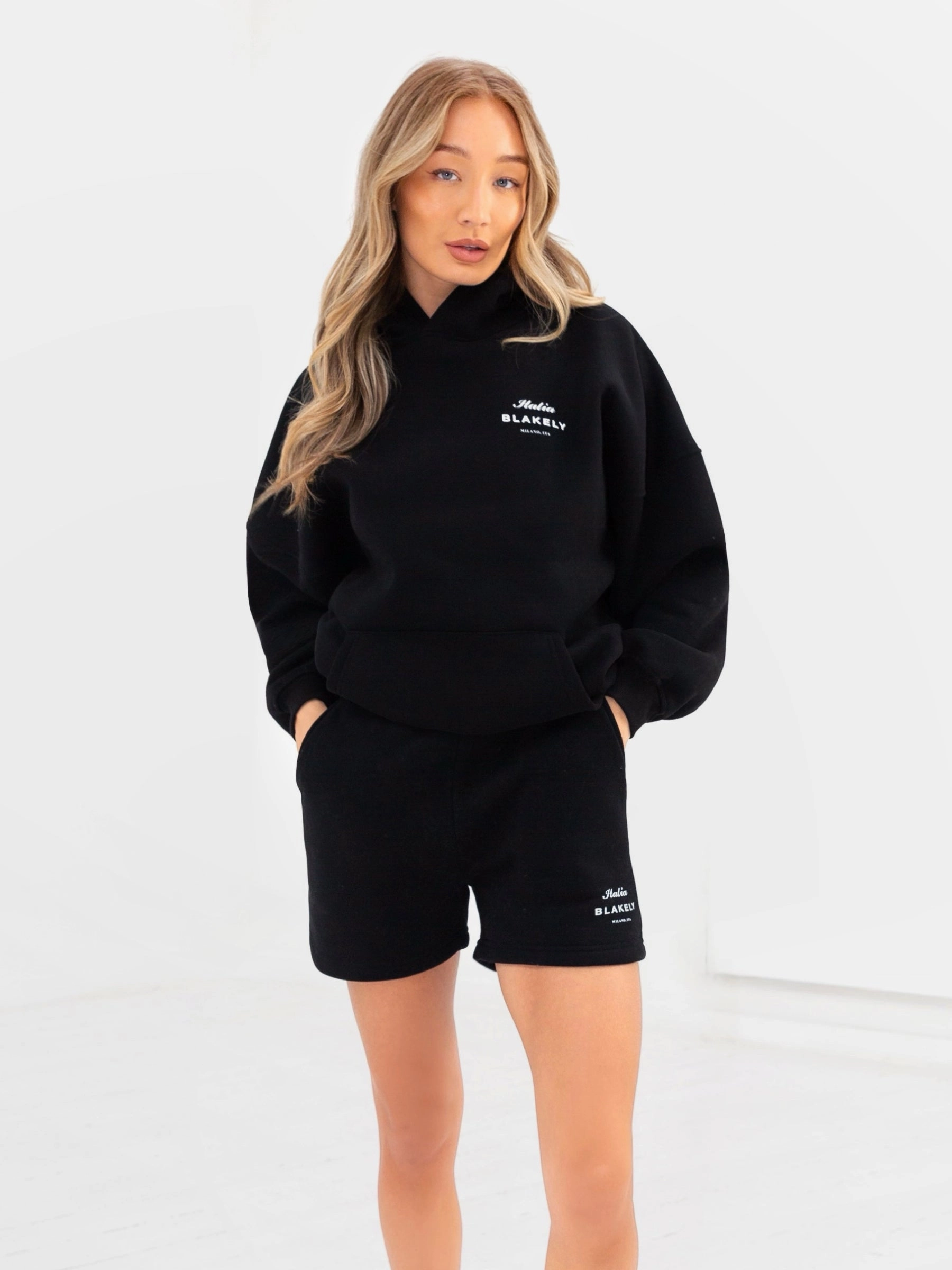 Warm design Sport Day Italia Oversized Hoodie - Black