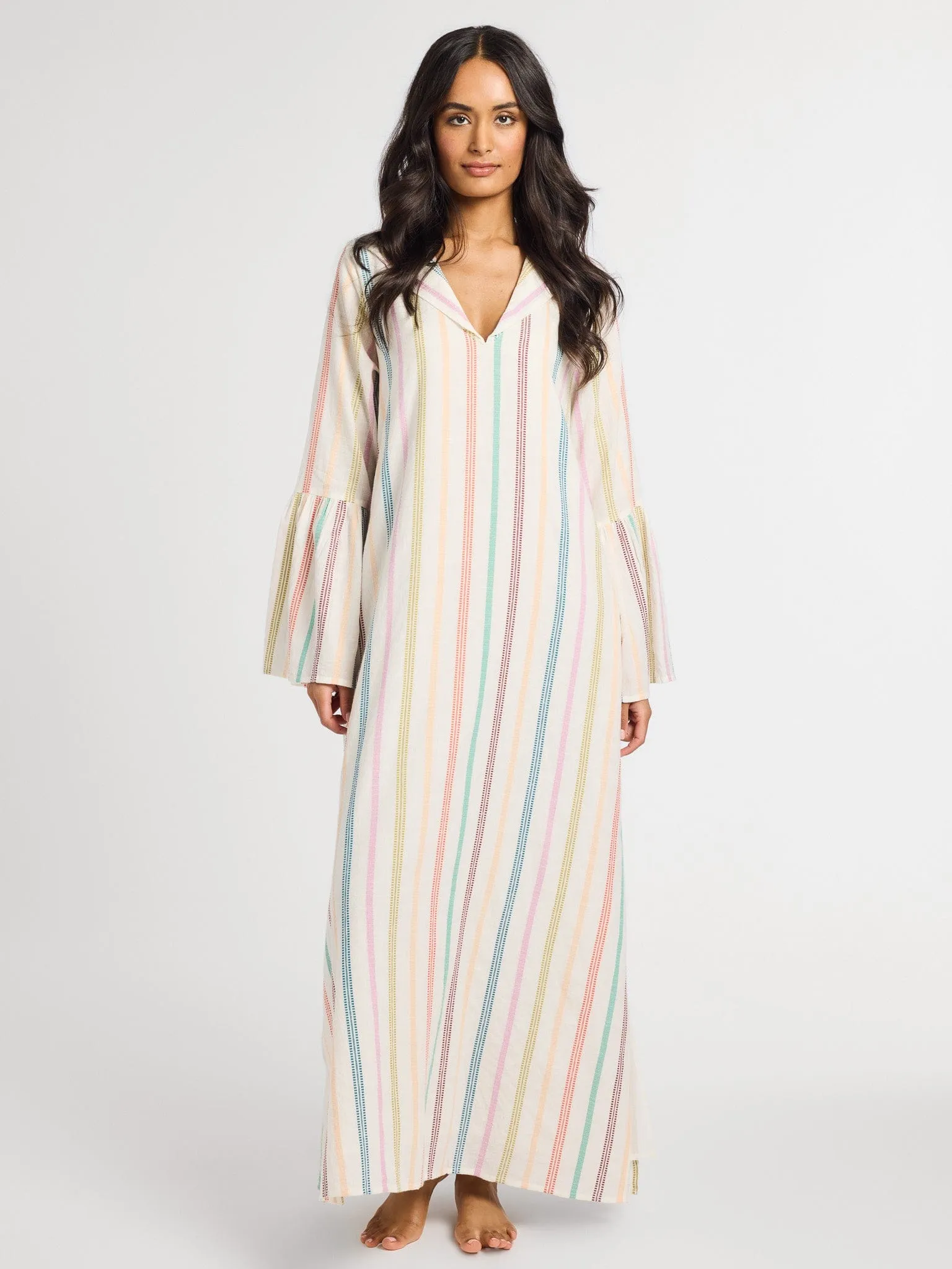 Jacqueline Dress in Mallorca Stripe London Edge