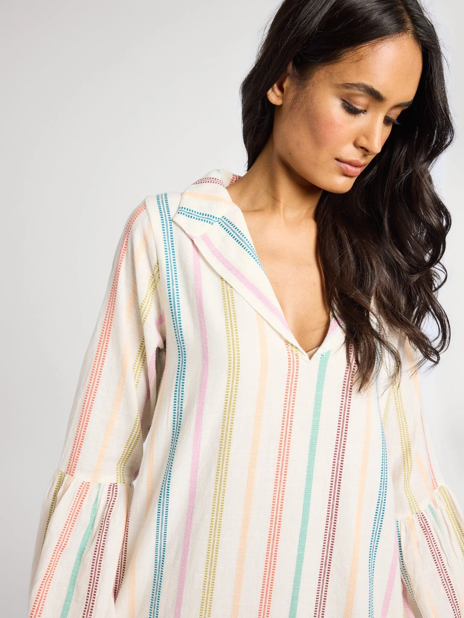 Jacqueline Dress in Mallorca Stripe Work Pairing