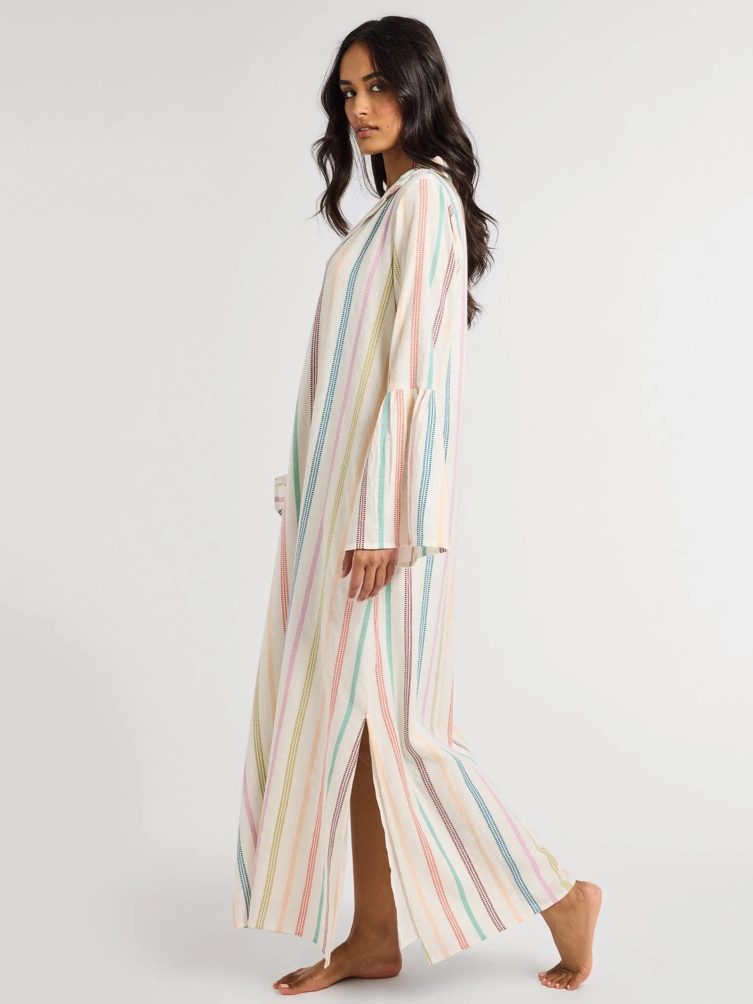 Jacqueline Dress in Mallorca Stripe Brunch Outfit Church Proper