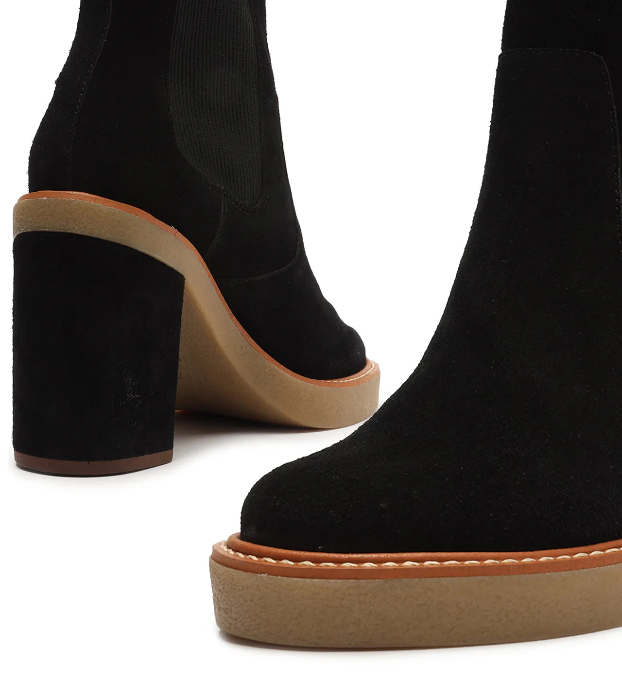 Tough Exterior Padded Tongue Jade Leather Bootie
