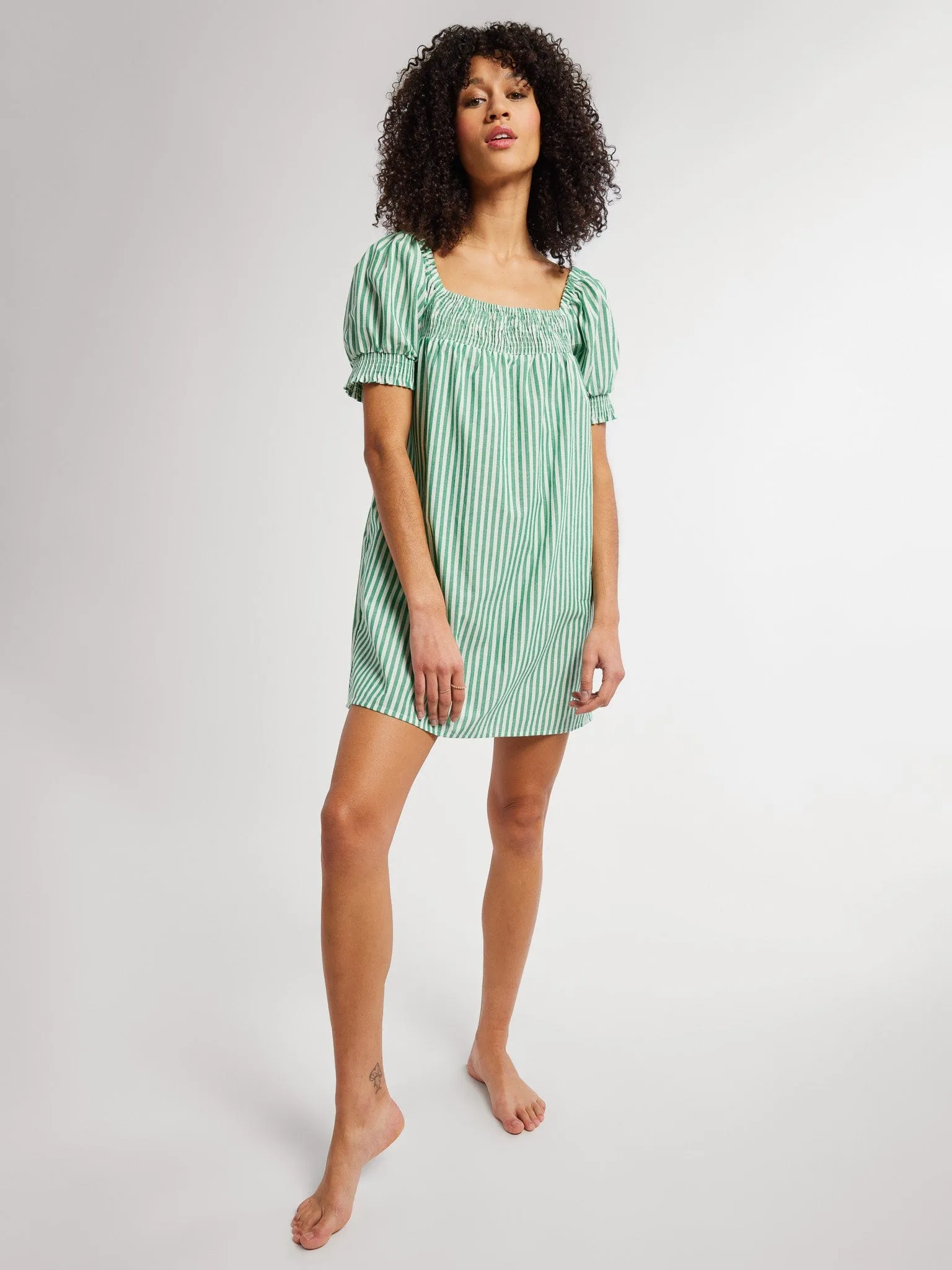 Jane Dress in Kelly Stripe Flattering Silhouette Wear
