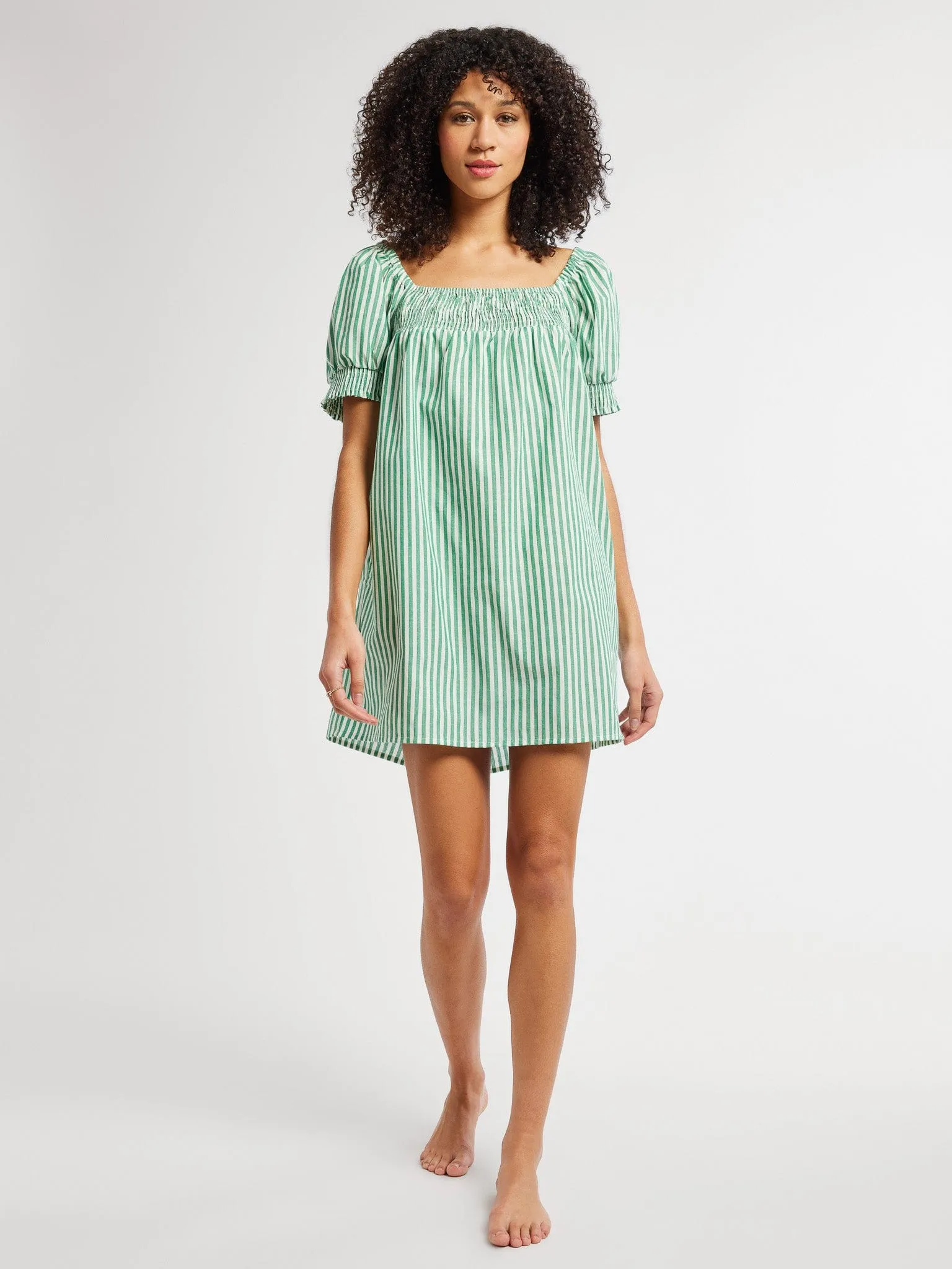 Jane Dress in Kelly Stripe Body Flow
