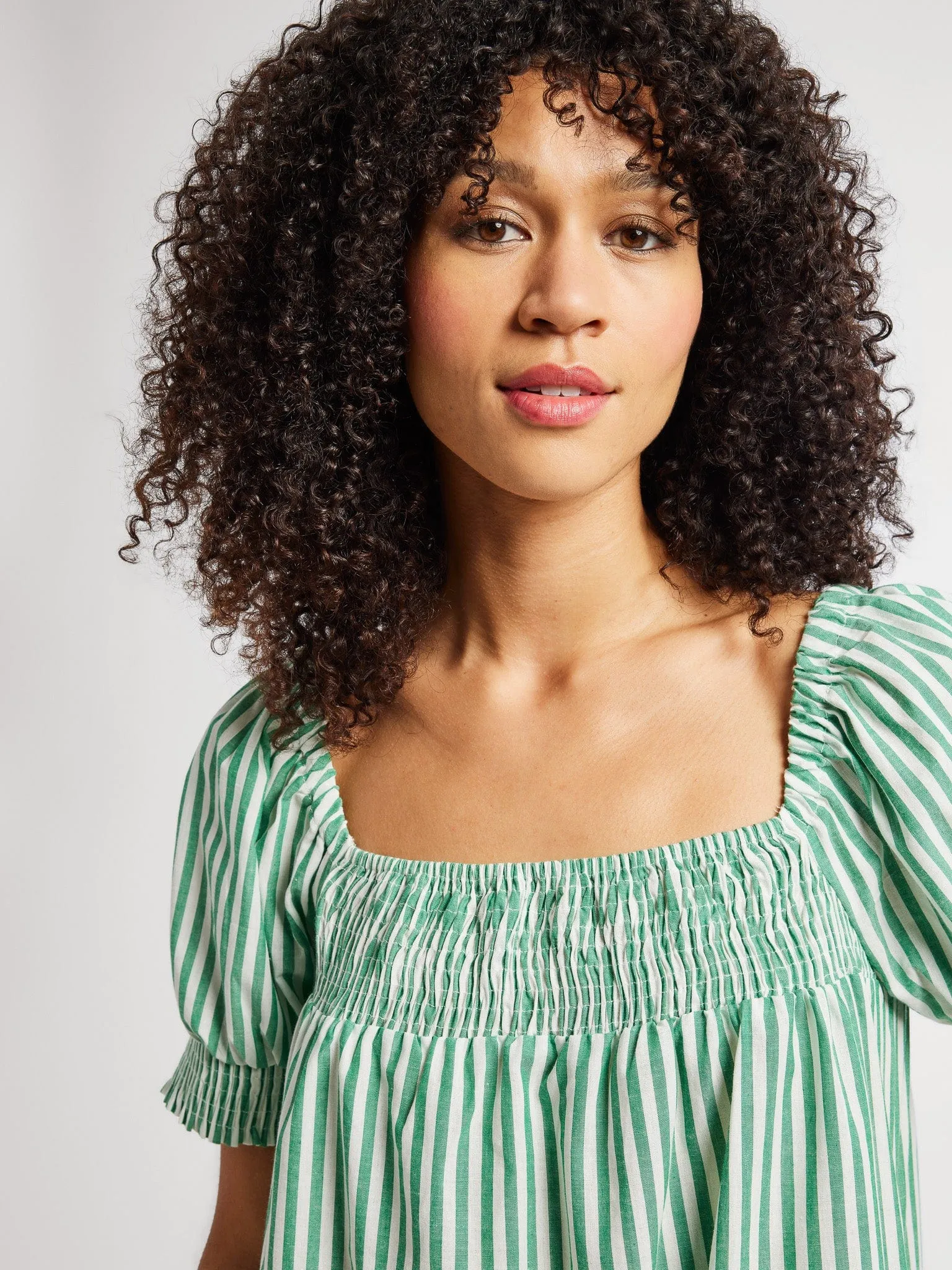 Jane Dress in Kelly Stripe Simple Flow