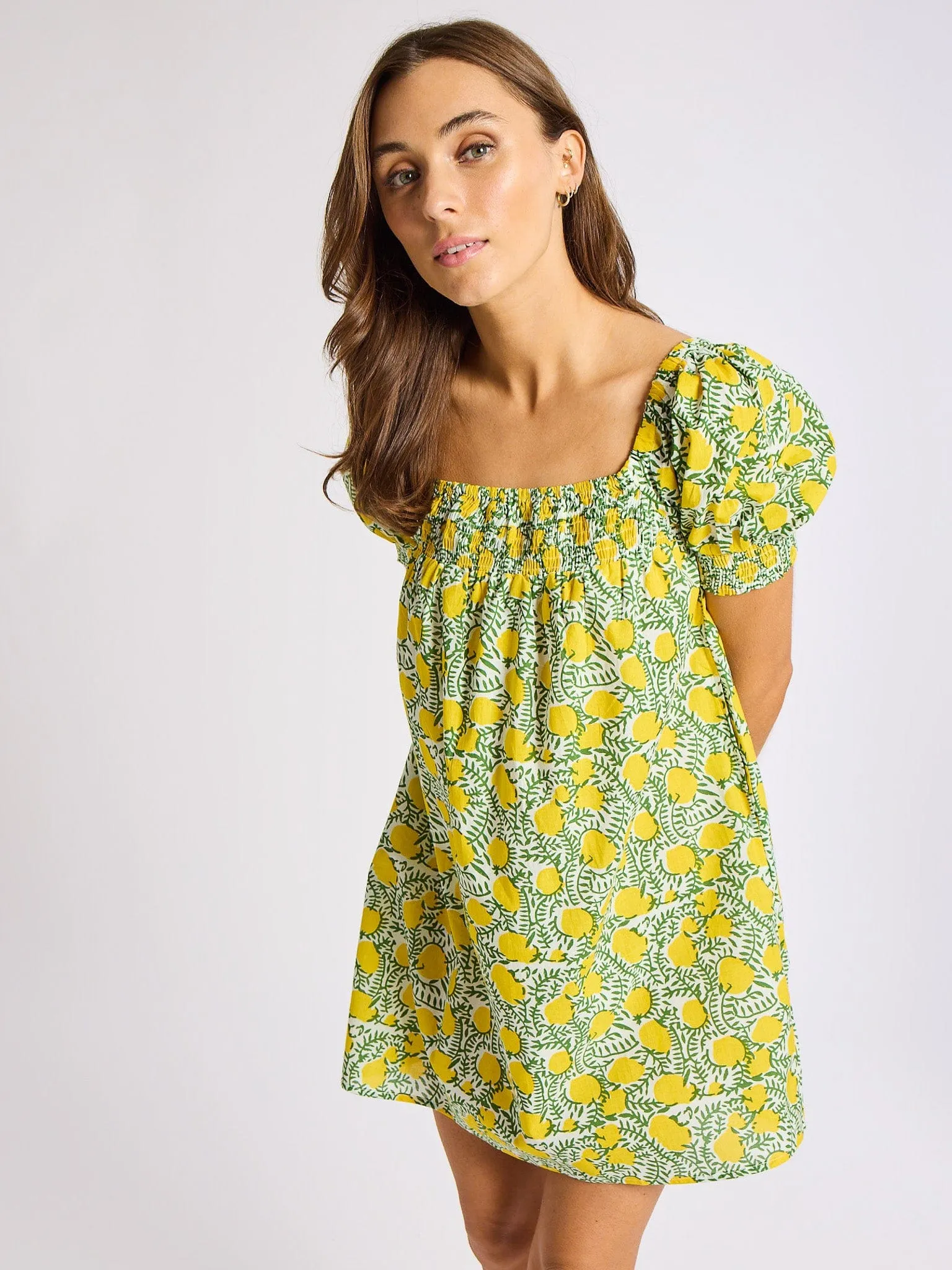 Chill Lines Modern Layers Jane Dress in Lemons
