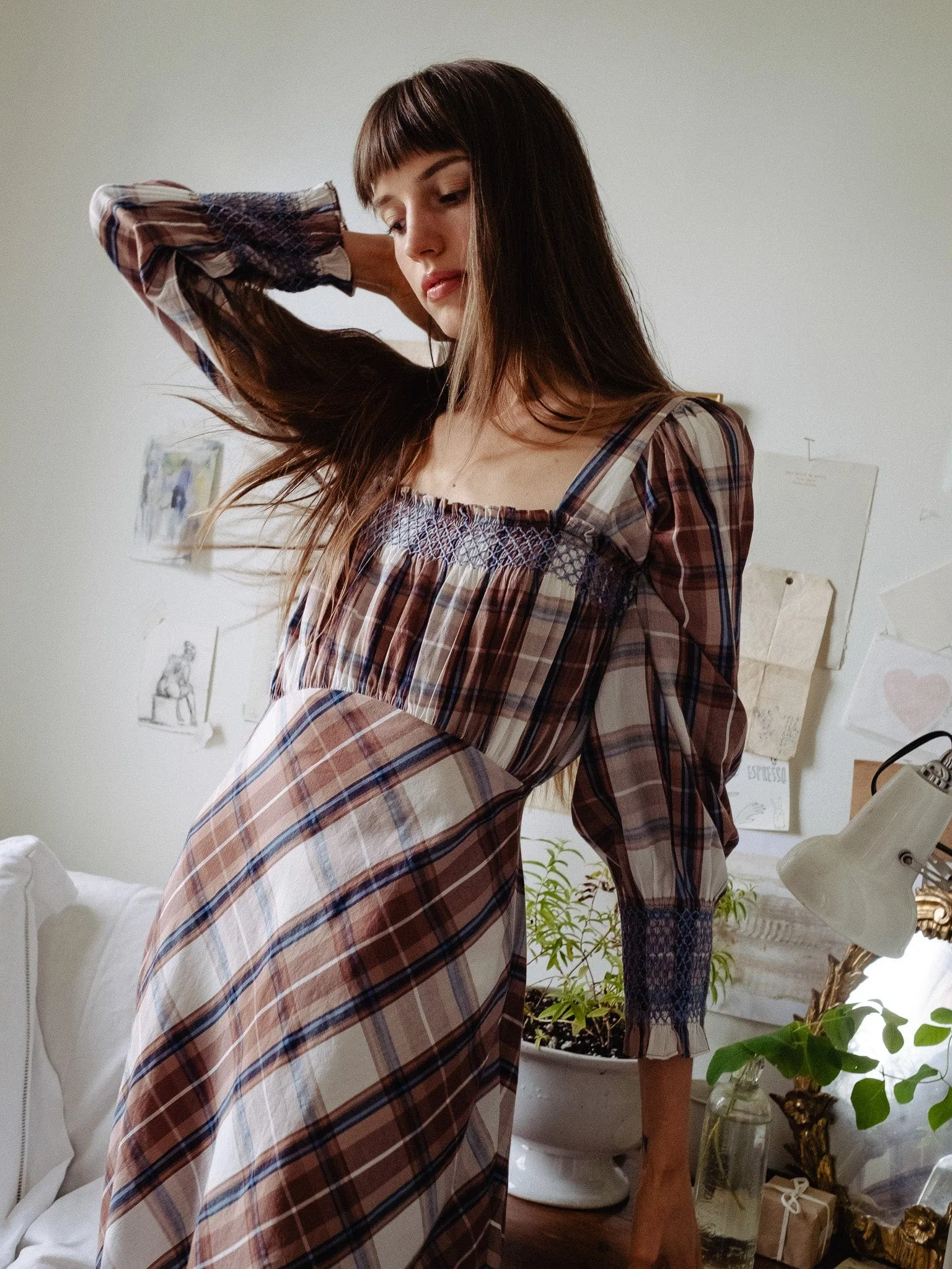Nordic Plain Day Chic Joan Dress in Highland Plaid