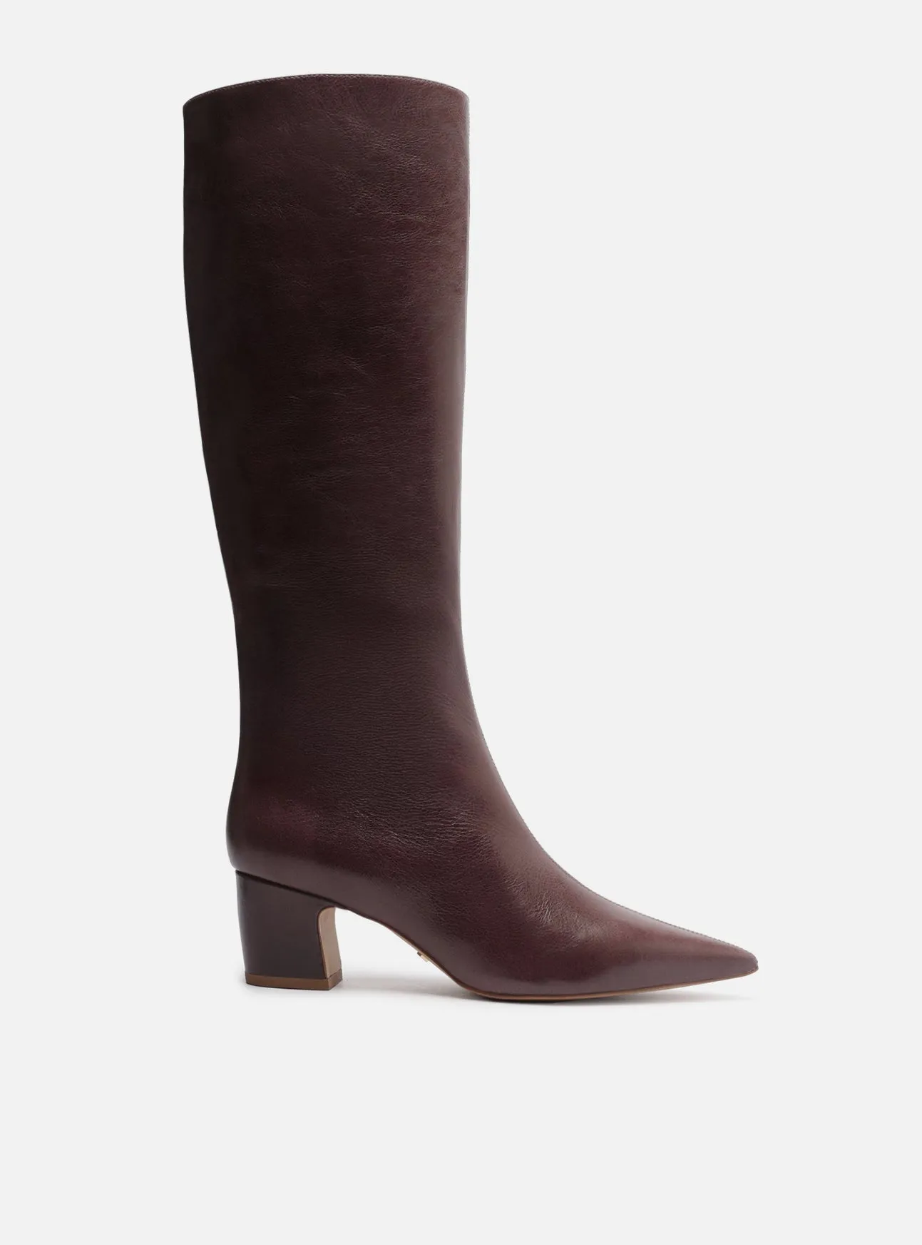 Julie Mid Block Leather Boot Quick Access