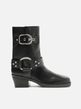 Kaia Leather  Block Boot Protective Cushioning
