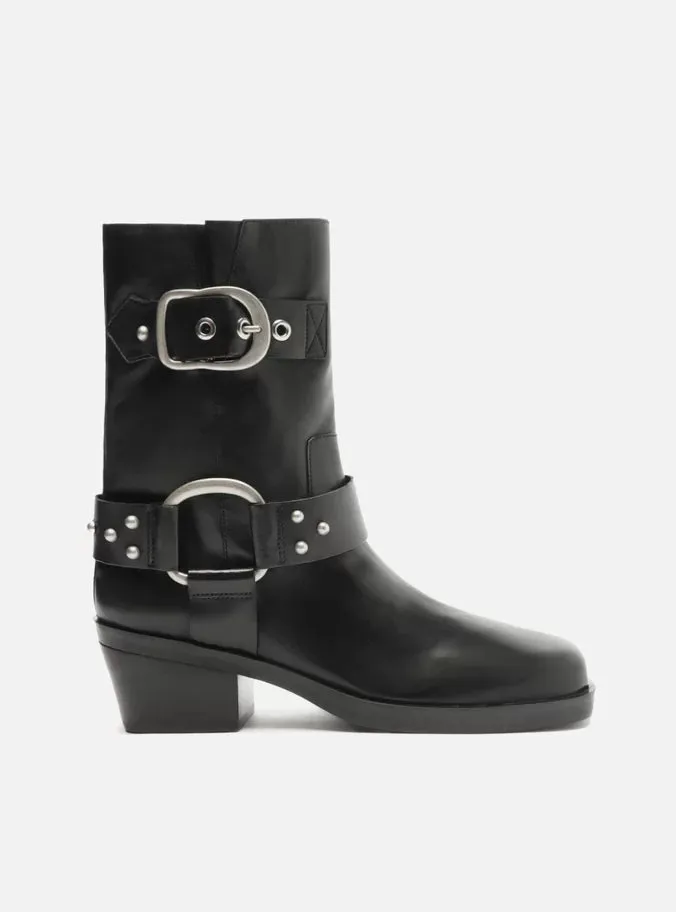 Kaia Leather  Block Boot Protective Cushioning