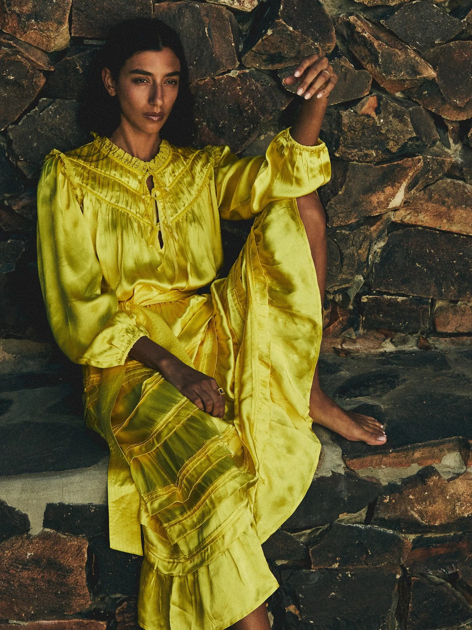 Refined Style Kasia Skirt in Citron