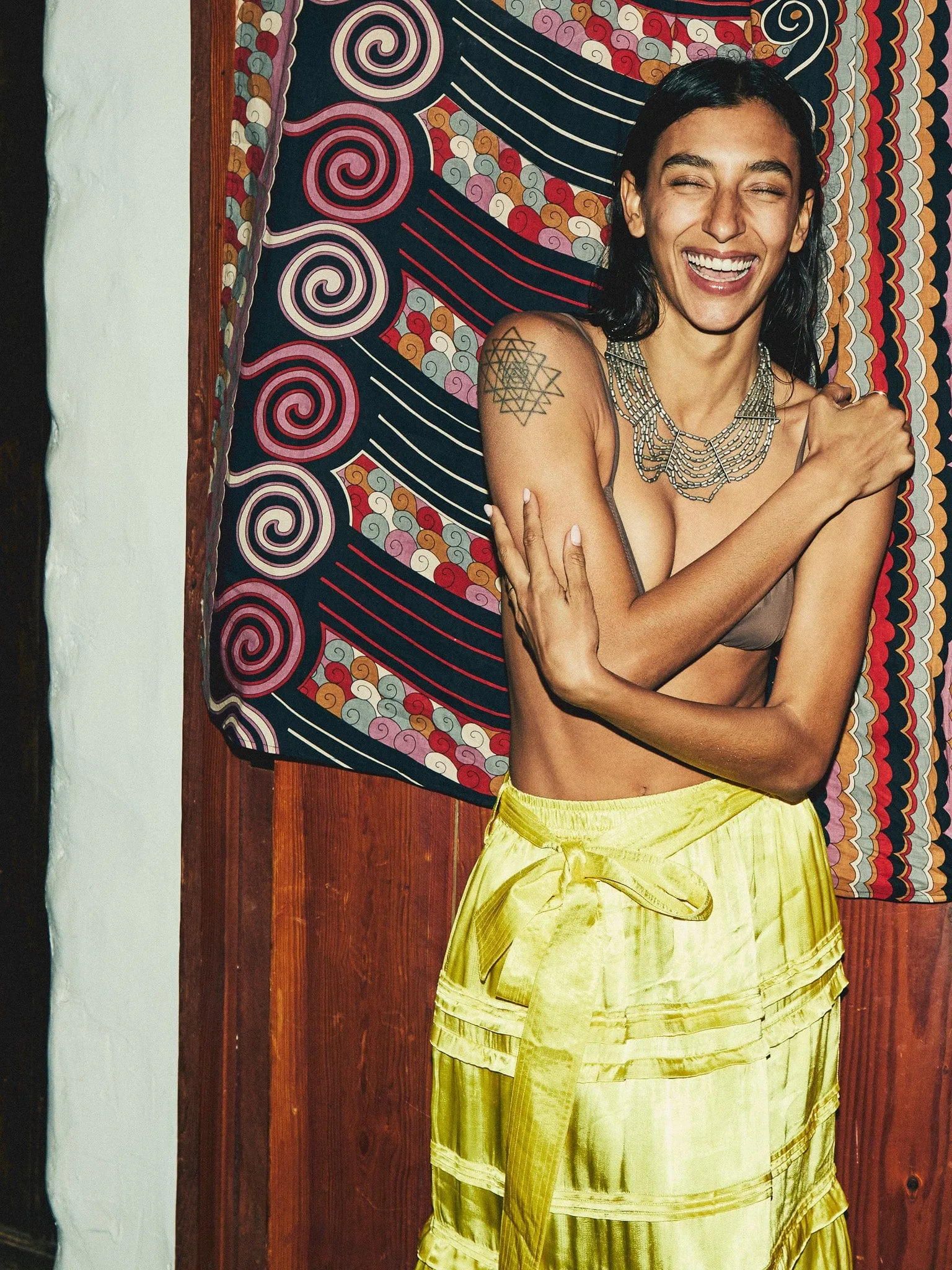Kasia Skirt in Citron Stretch Waist