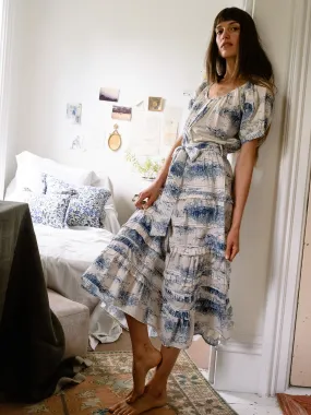 Kasia Skirt in Western Toile Neat Style tech fabric