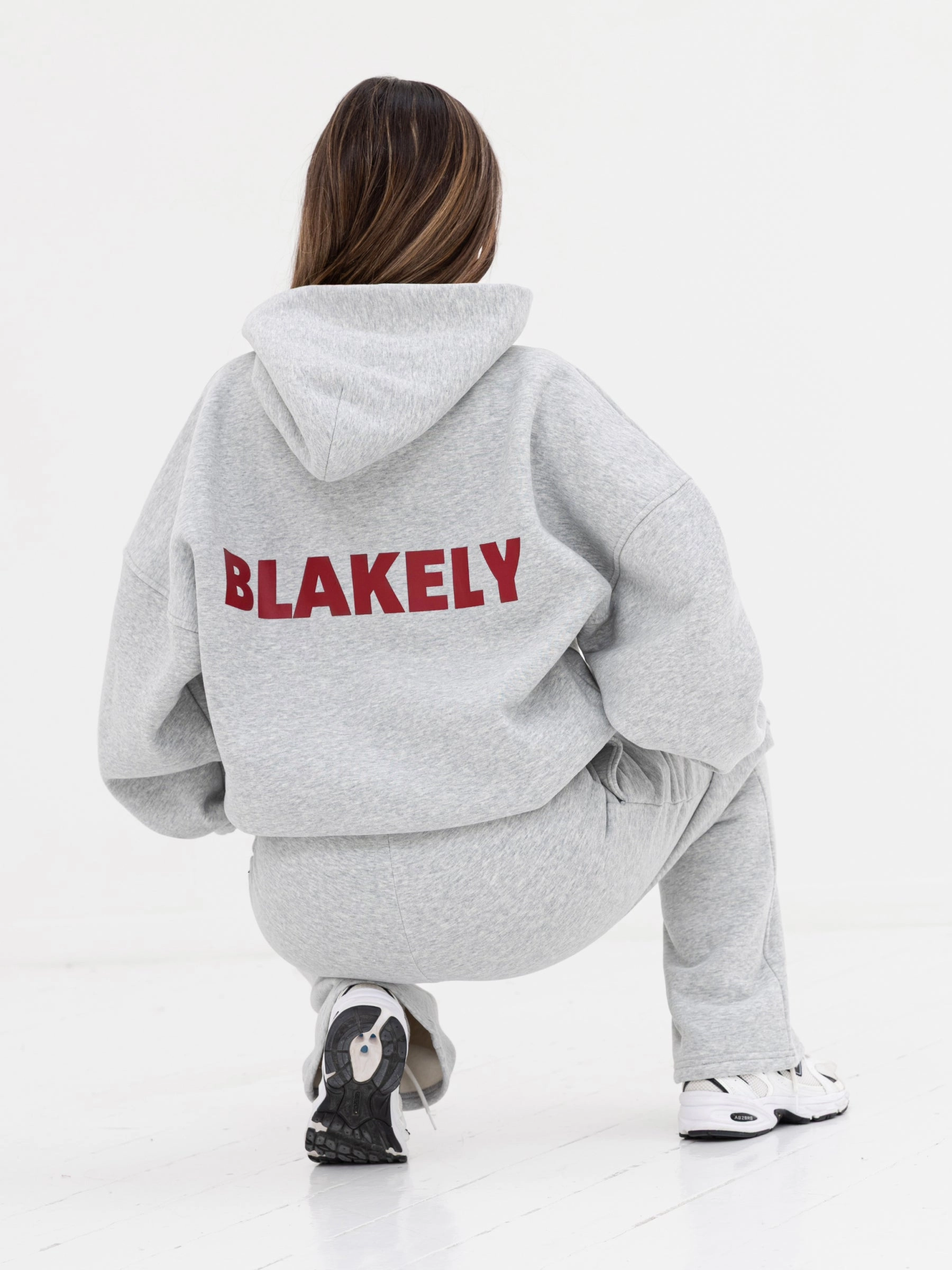 Kayla Wide Leg Sweatpants - Marl Grey Effortless Look