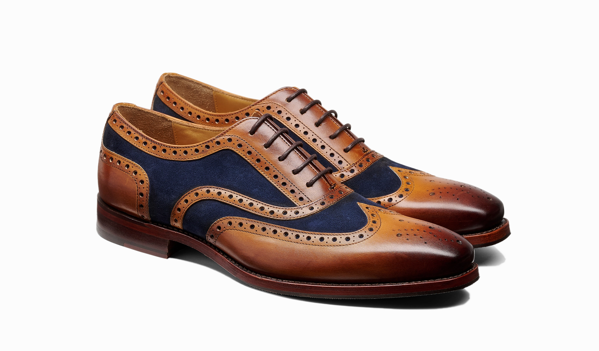 Smart Walk Classic Leather Shoes Keiran - Cedar Calf Navy Suede