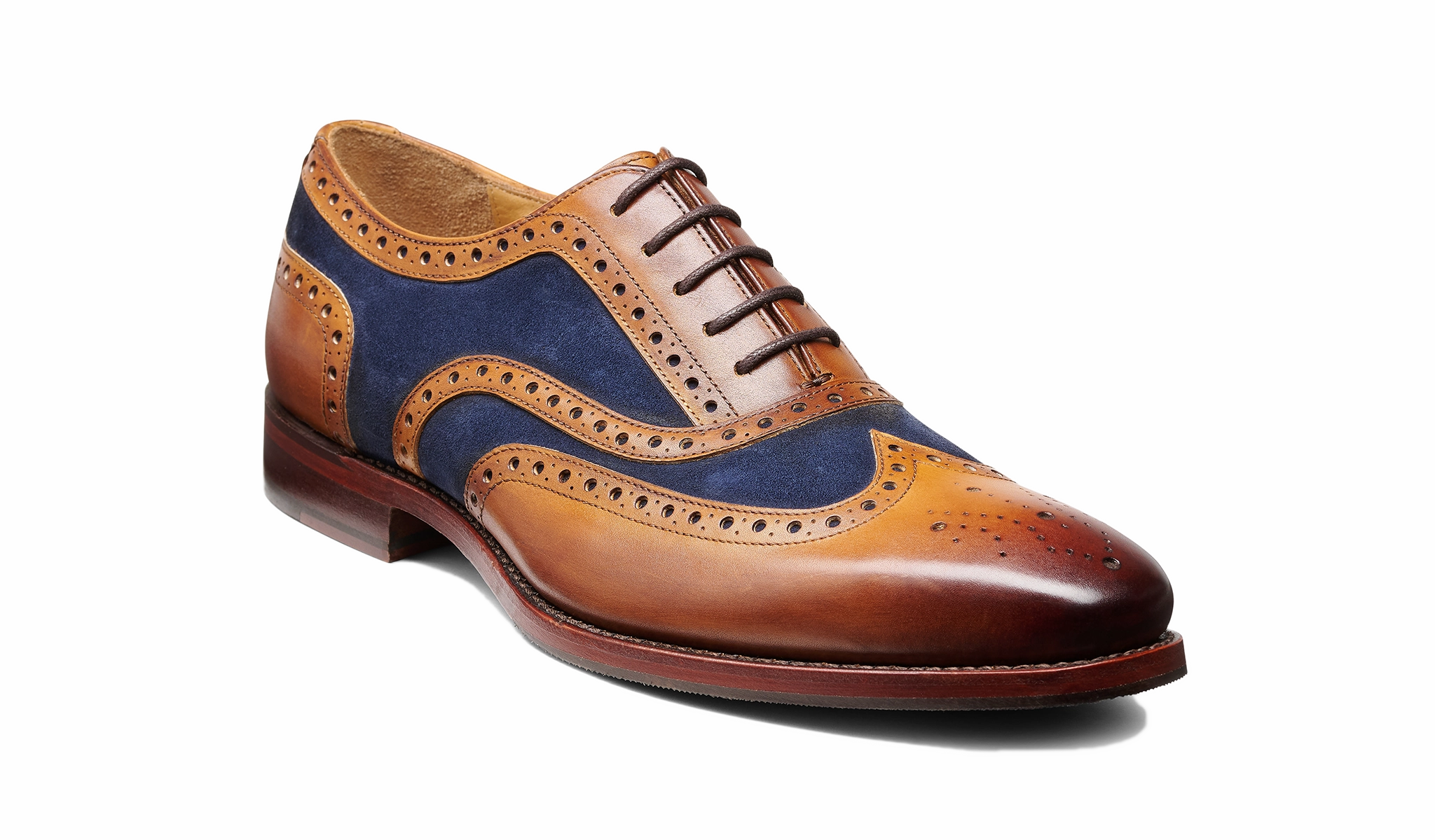 Textured Finish Sharp Dresser Keiran - Cedar Calf Navy Suede