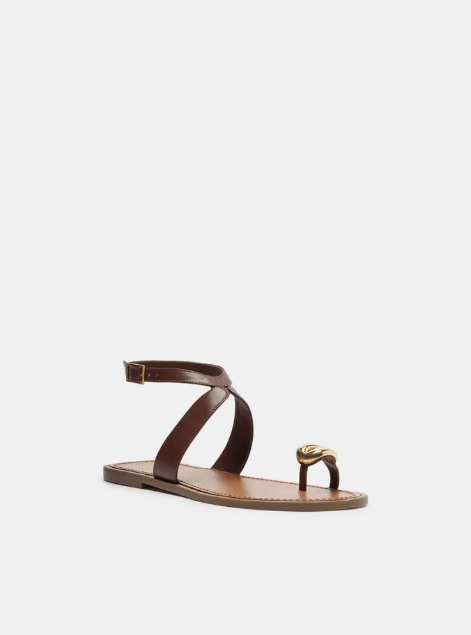 Sling Back Library Glow Kendall Leather Flat