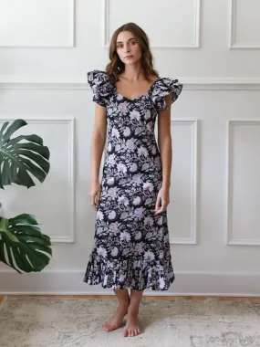 Klara Dress in Tropical Night Edgy vibes