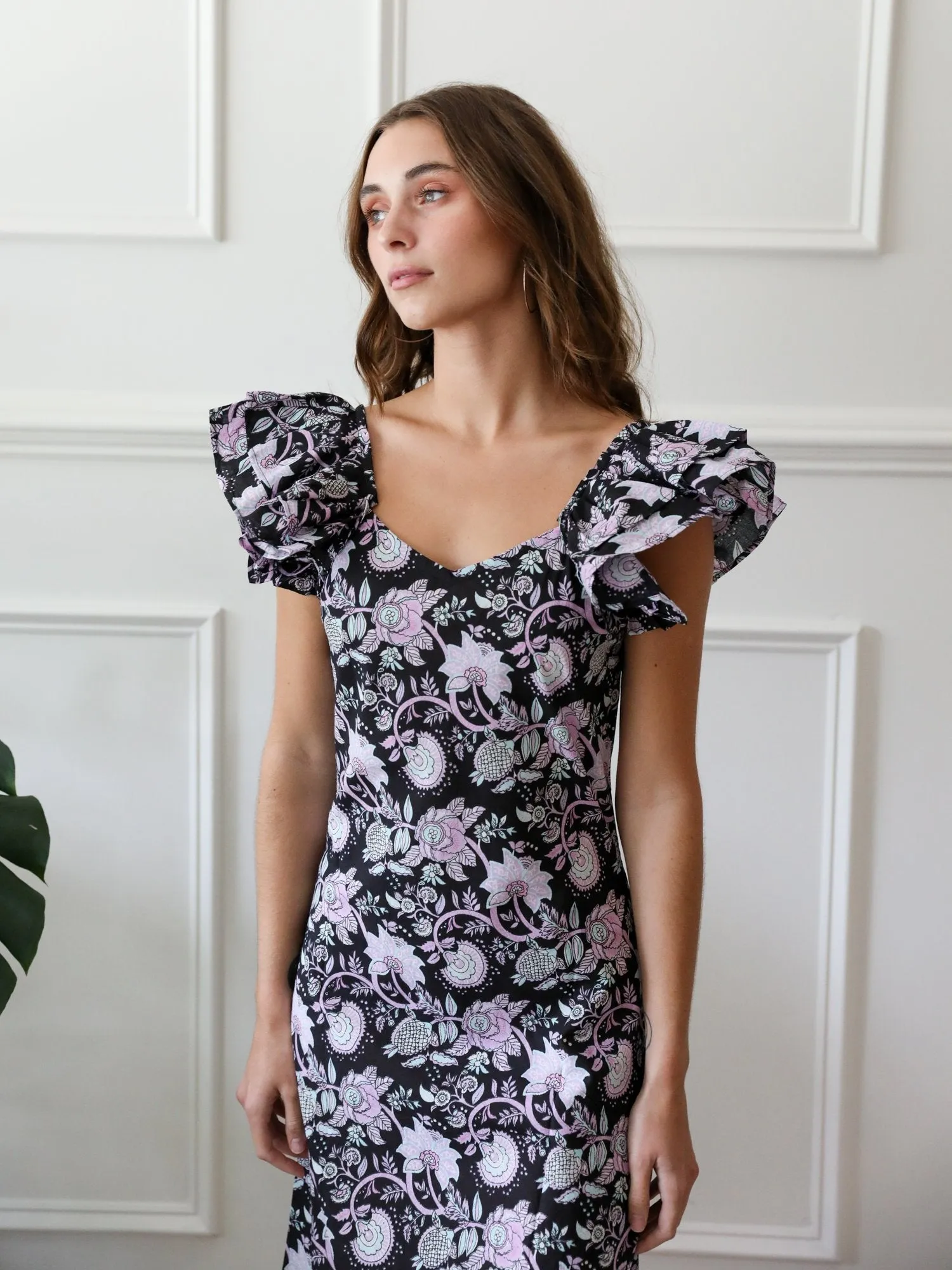 Chilly Comfort Cozy Mood Klara Dress in Tropical Night
