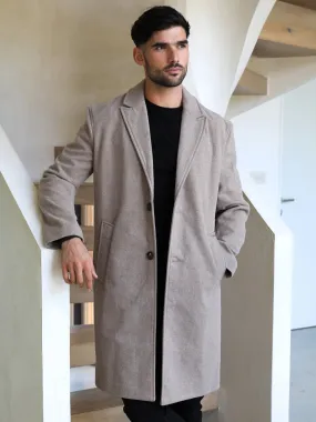 Frictionless Lining Seamless Shoulder Design Knightsbridge Tailored Coat - Brown