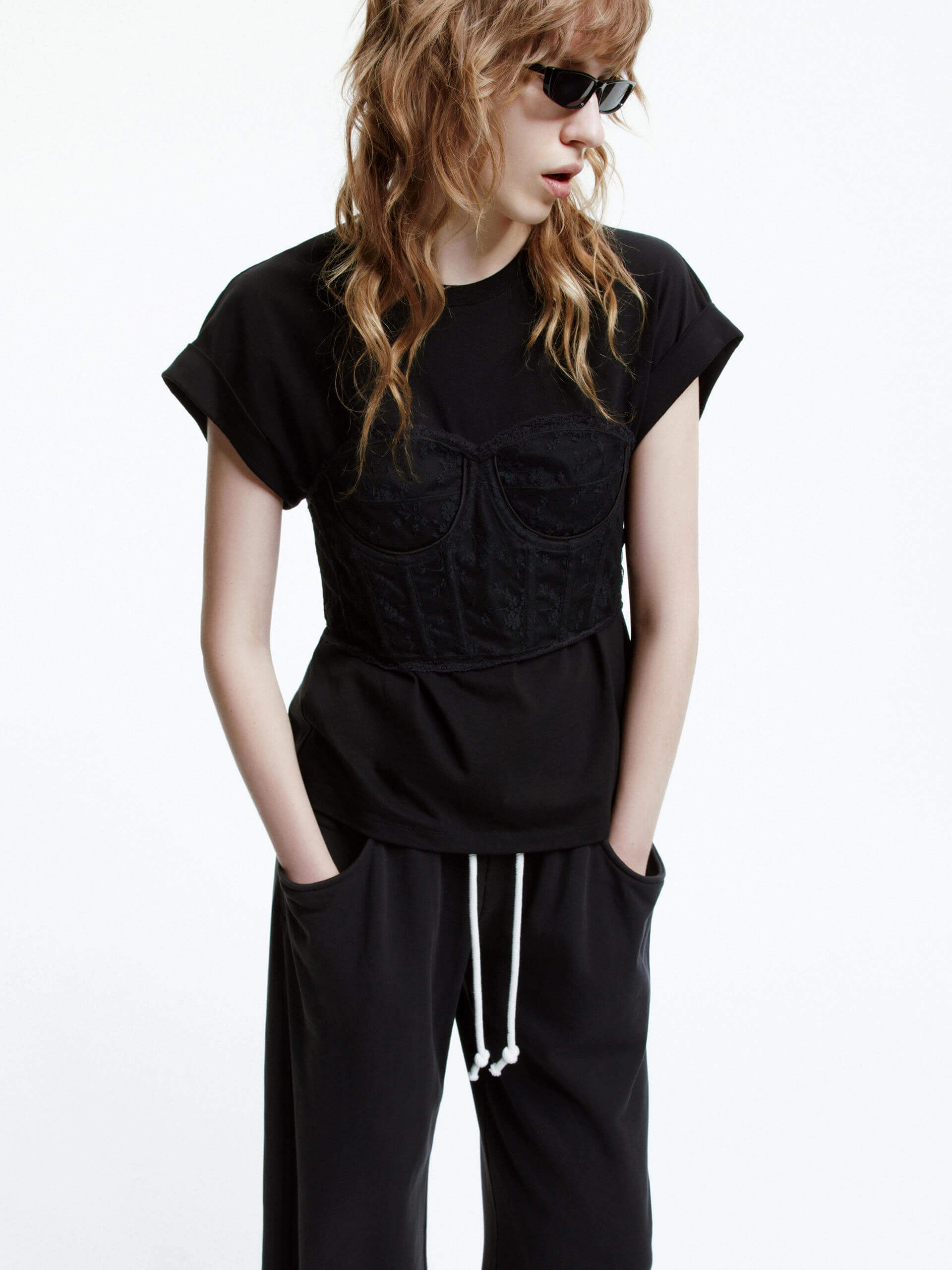 Thermal Regulating Lace Detail Cotton Top