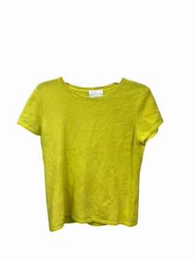 Sweater Cashmere By Clothes Mentor In Green, Size: L Raw Edge Detail ZeroWaste Pattern