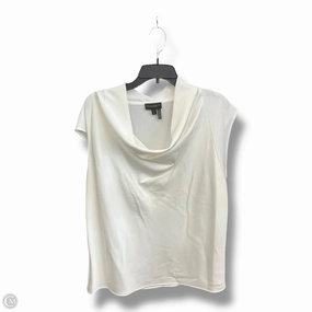 Top Sleeveless By Donna Karan In Ivory, Size: L Long Sleeve Polo Snag Resistant Fabric