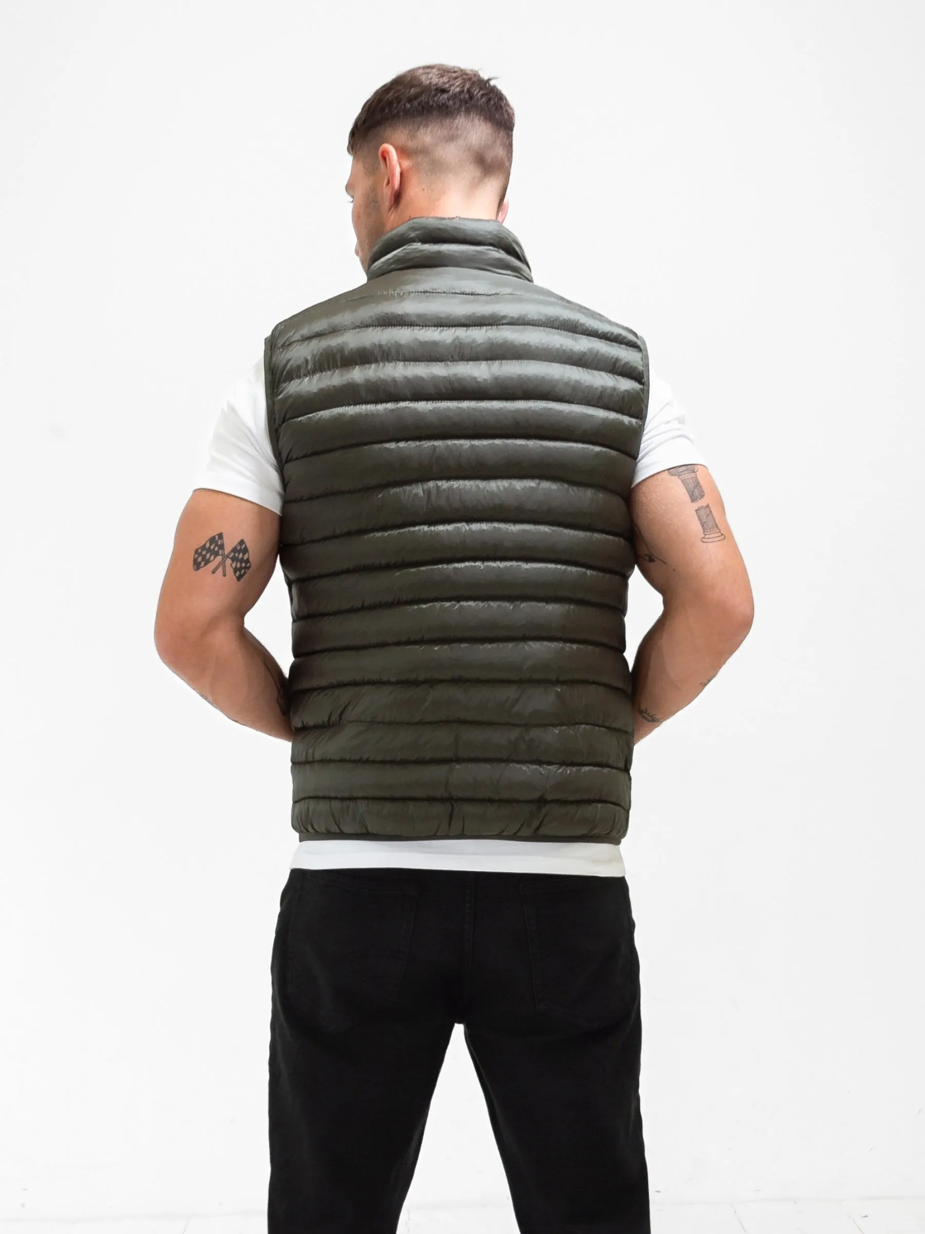 Ellis Lightweight Gilet - Dark Green Water Repellent Coating