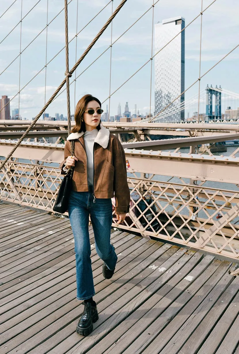 Laura Suede Jacket - Brown AntiSnag Lining Material