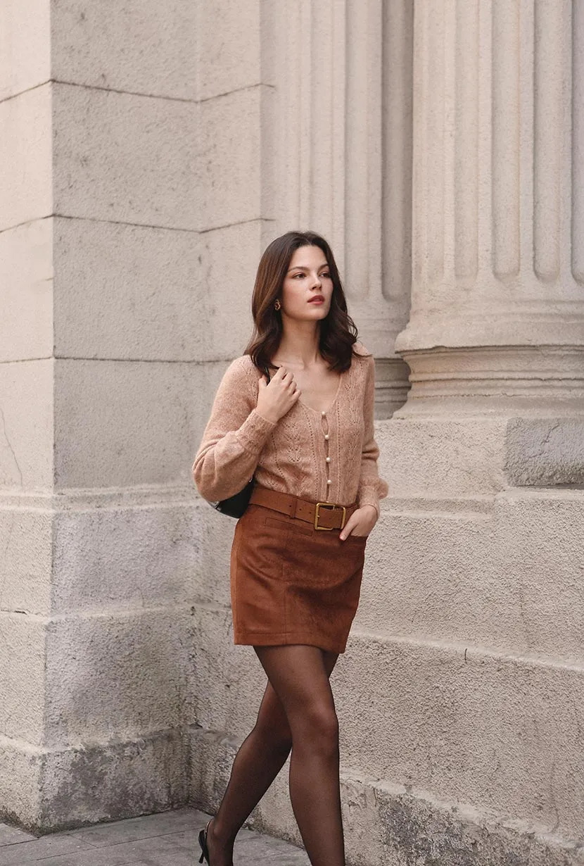 Carissa Mohair Cardigan - Camel Holiday Trip