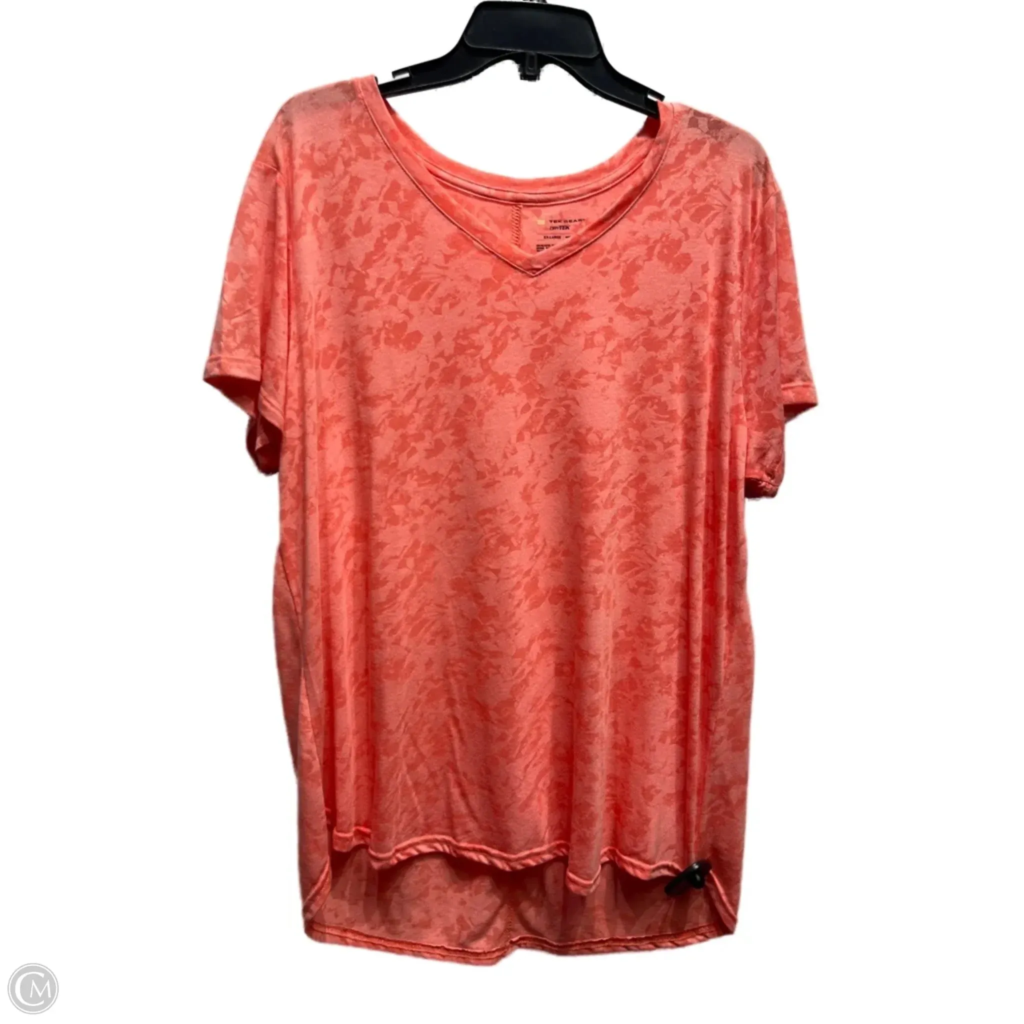 Athletic Top Short Sleeve By Tek Gear In Orange, Size: Xxl HighElasticity Thread