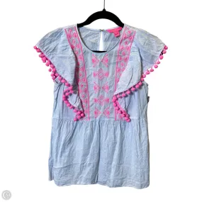 Top Short Sleeve Designer By Lilly Pulitzer In Blue & Pink, Size: Xs Durable Style theater visit