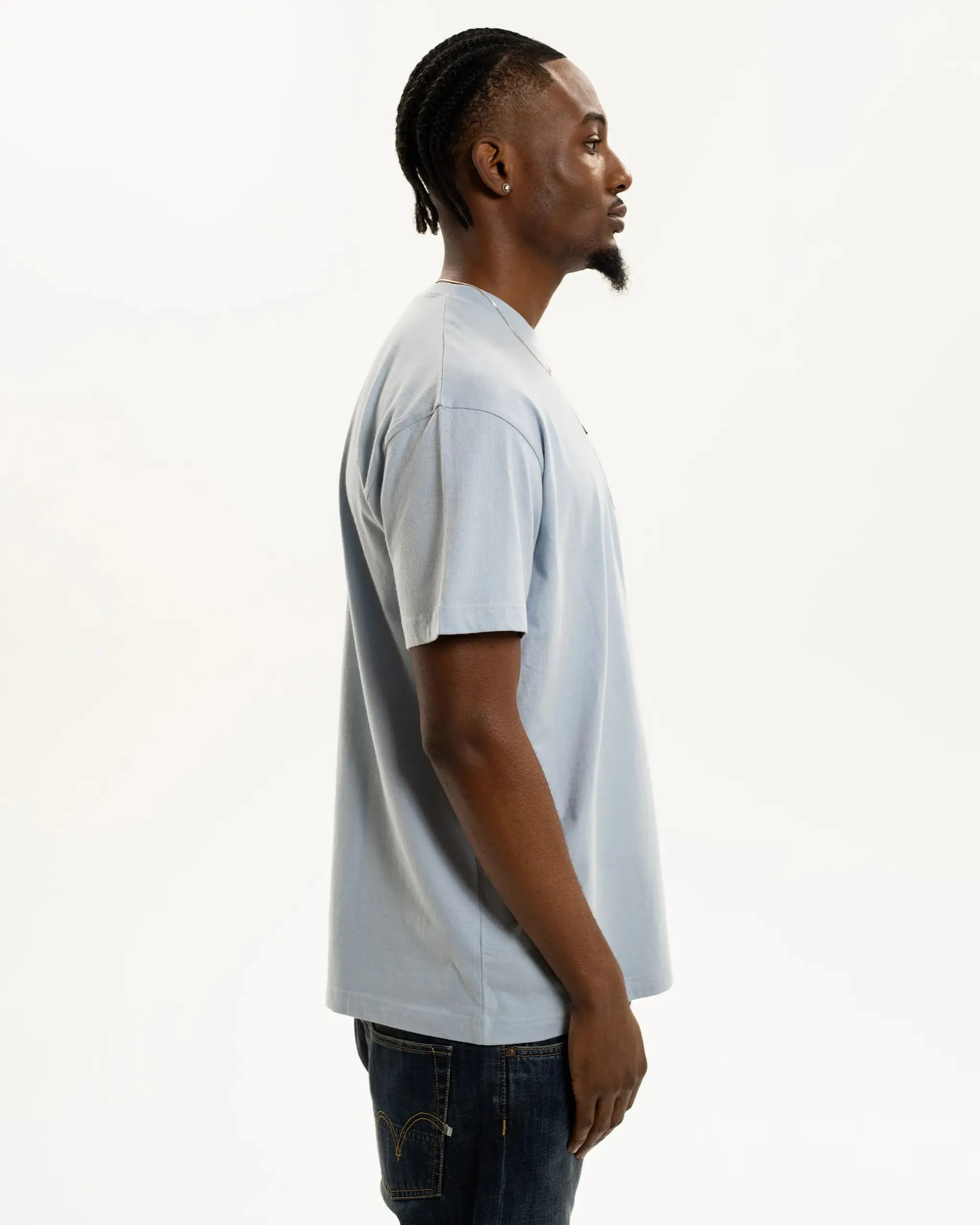 Newcastle United Men's Light Blue Pocket Detailed T-Shirt SeamFreeShoulders sports activity