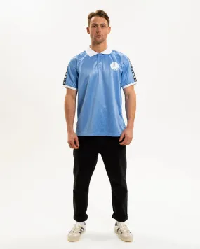 Newcastle United Men's Light Blue Tape Polo Shirt Microfiber texture Hiking durability