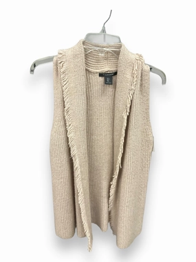 VersatileNeckline Sweater Cardigan By Tahari By Arthur Levine In Tan, Size: L