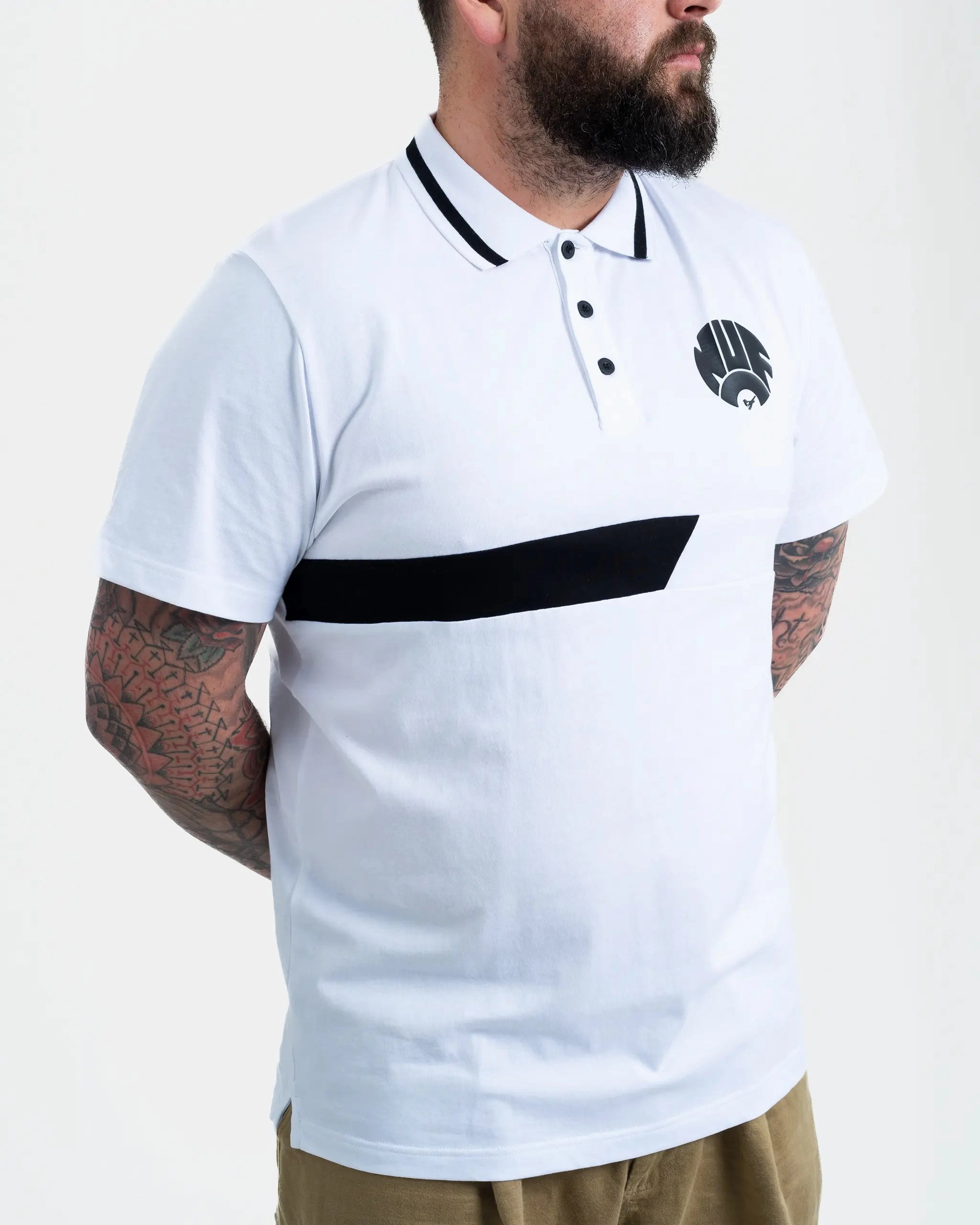 golf club Stylish Basics Newcastle United Archive White Tipped Polo Shirt