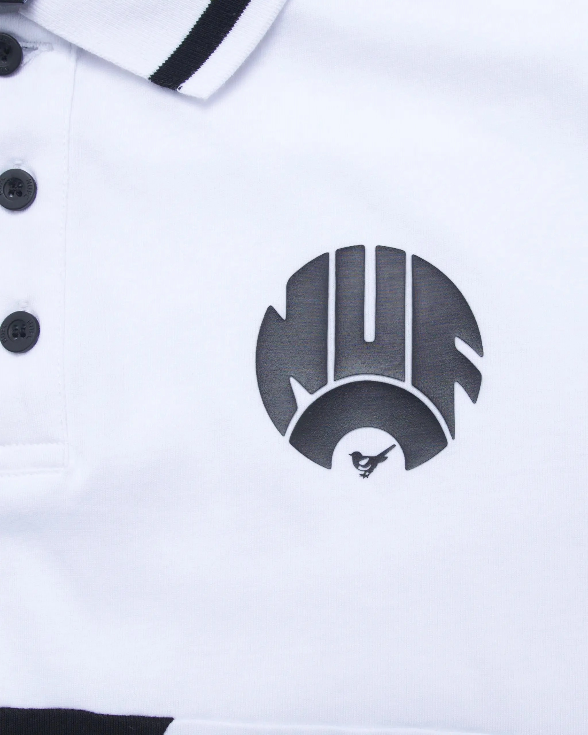 Newcastle United Archive White Tipped Polo Shirt Versatile Look Polished Wear
