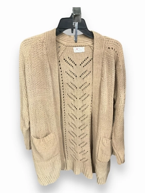 Stain Repellent Coating Cardigan By Poof In Beige, Size: S