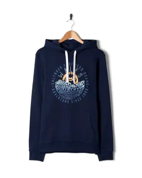 Layers Wales - Mens Pop Hoodie - Blue Breathable mesh lining Comfort Stretch