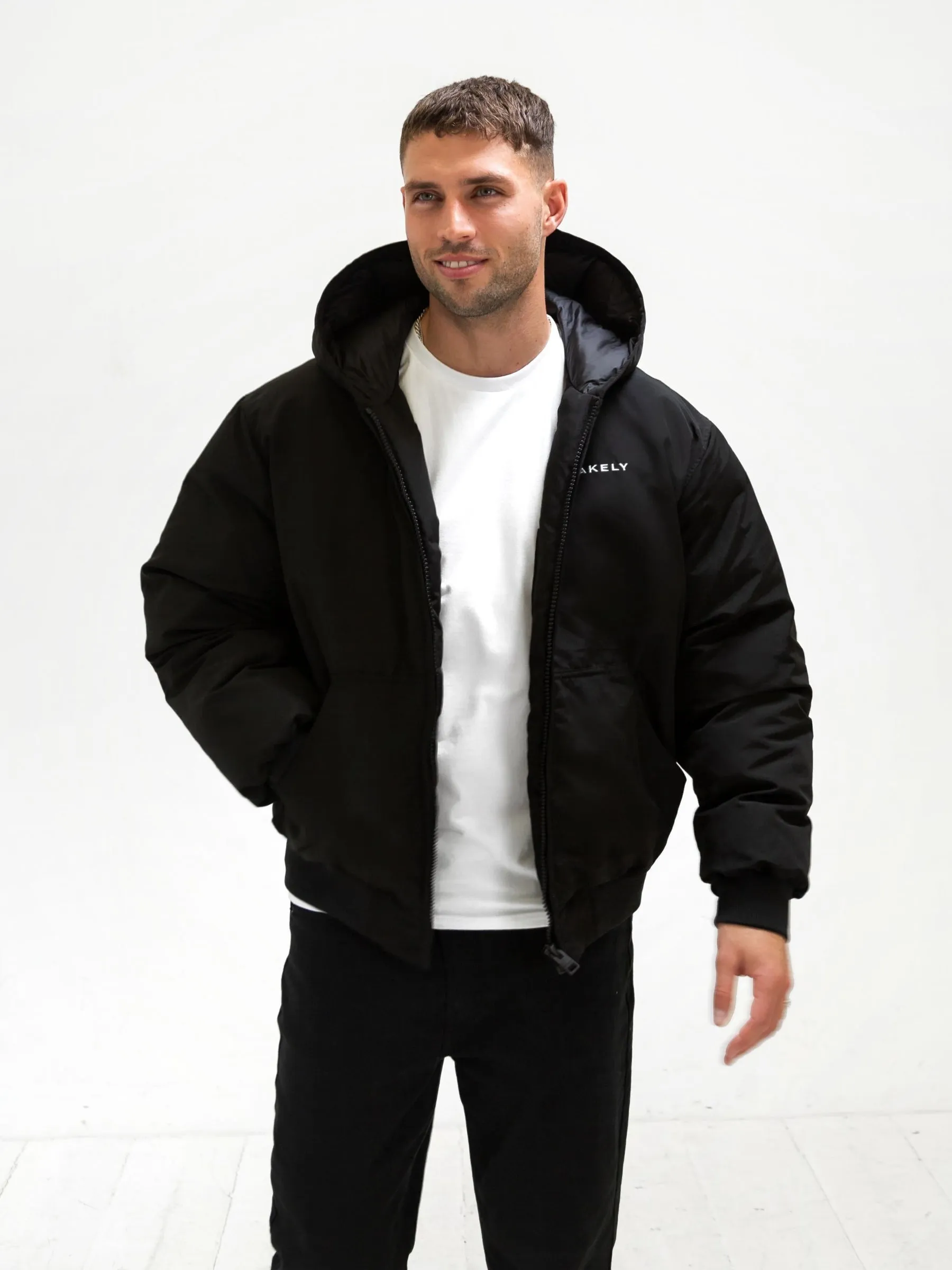 Snow Block Layton Hooded Jacket - Black