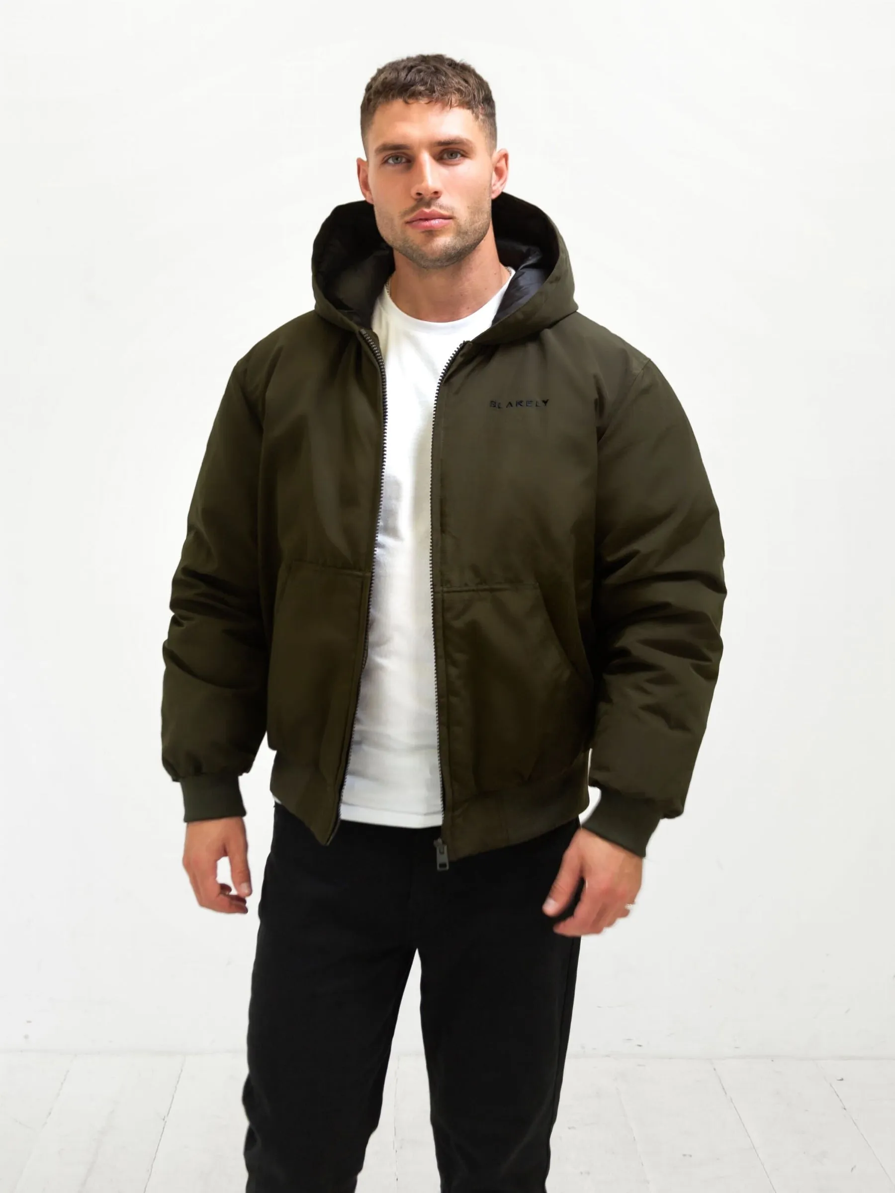 Layton Hooded Jacket - Khaki Green MultiPocketStyle